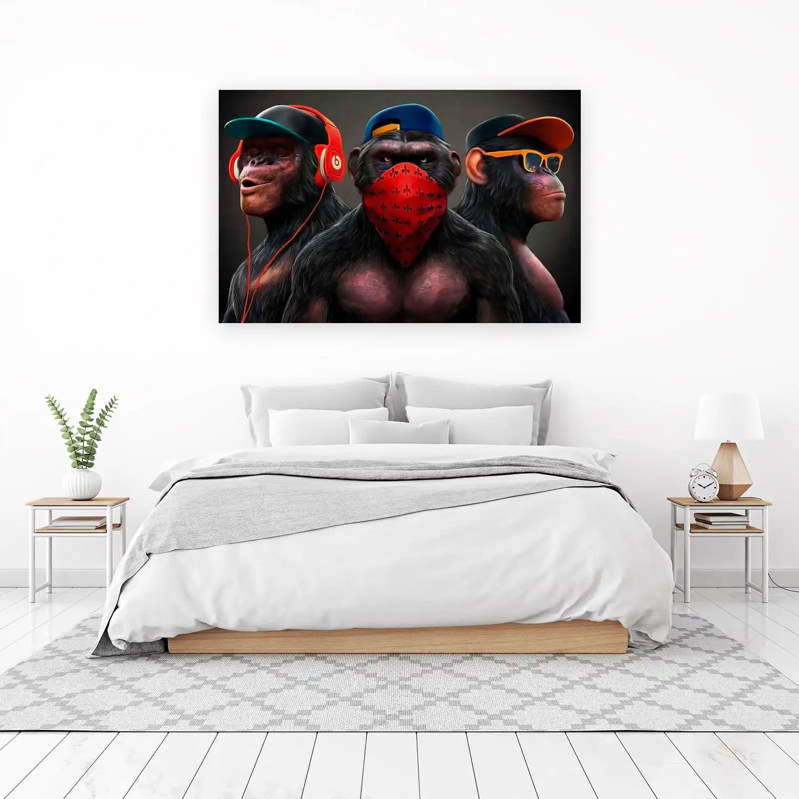 Cool Monkey Trio Streetwear Wall Art
