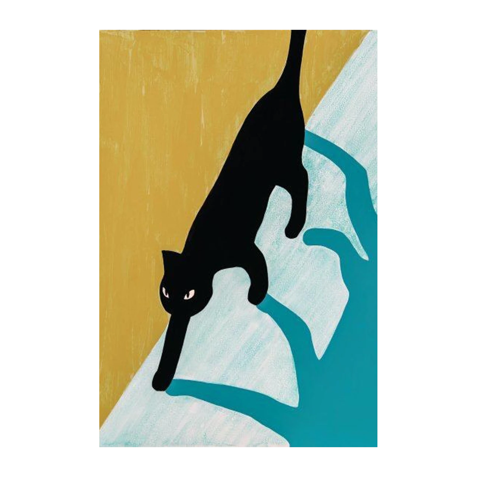 Mysterious Black Cat Art Wall Art