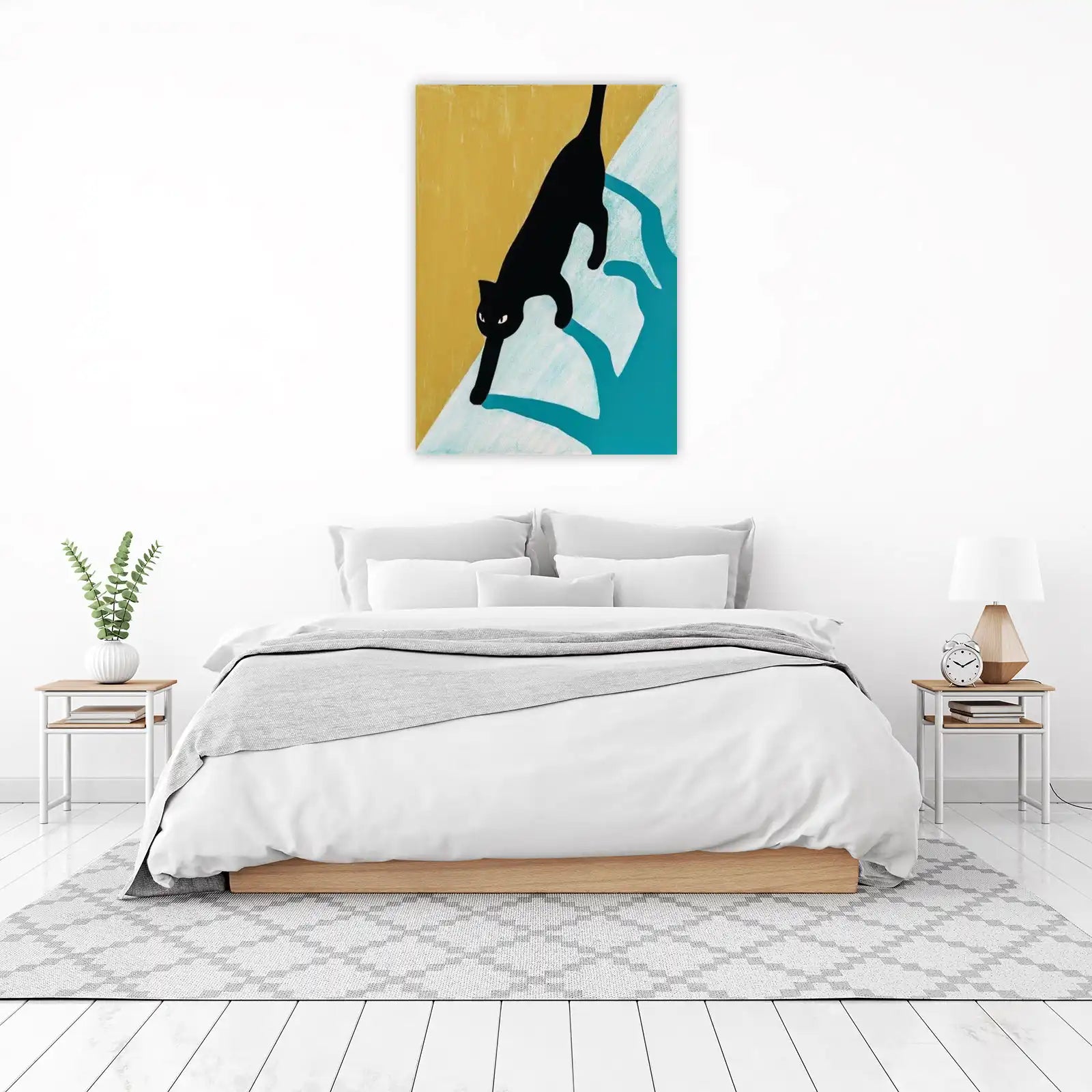 Mysterious Black Cat Art Wall Art