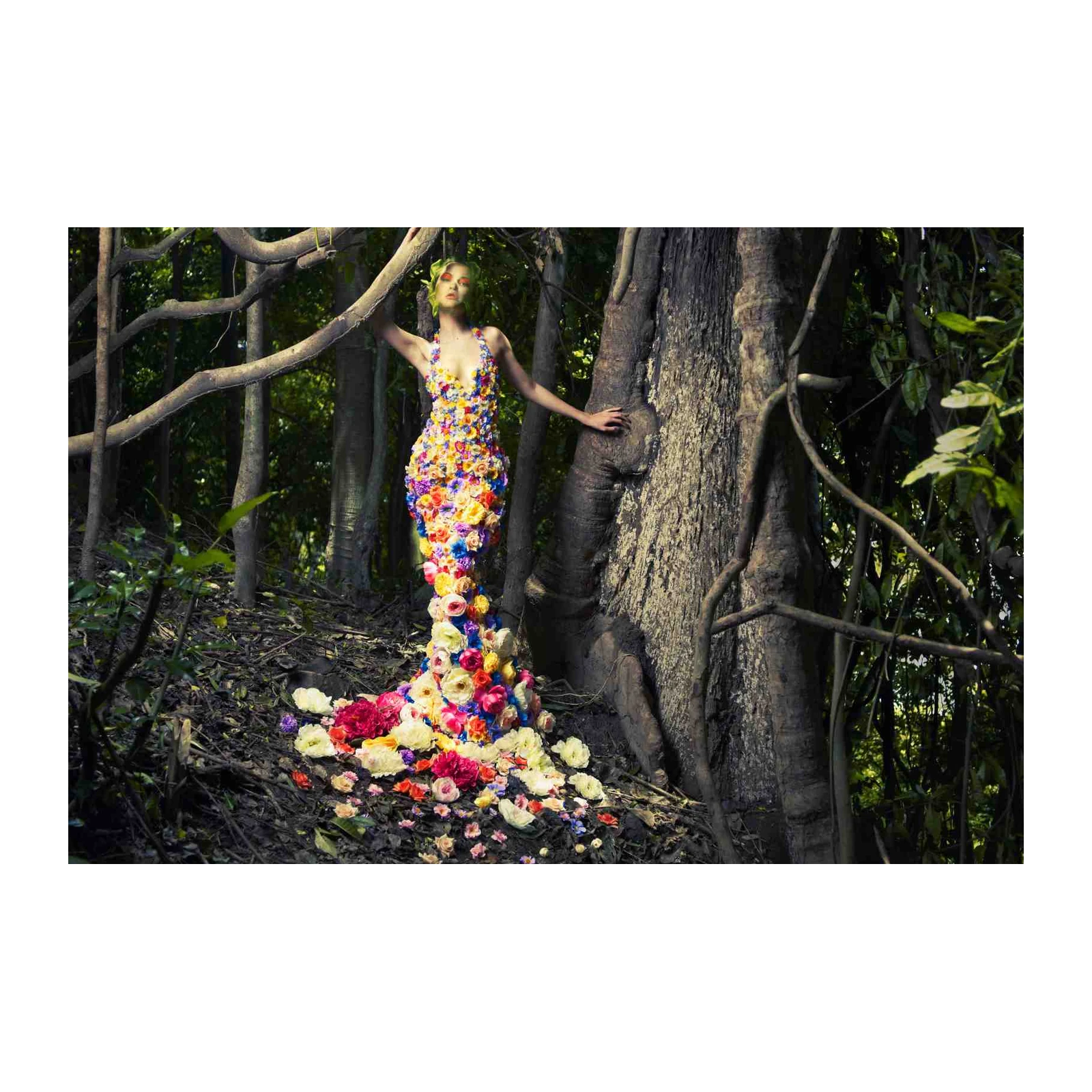 Enchanted Floral Gown Nature Wall Art