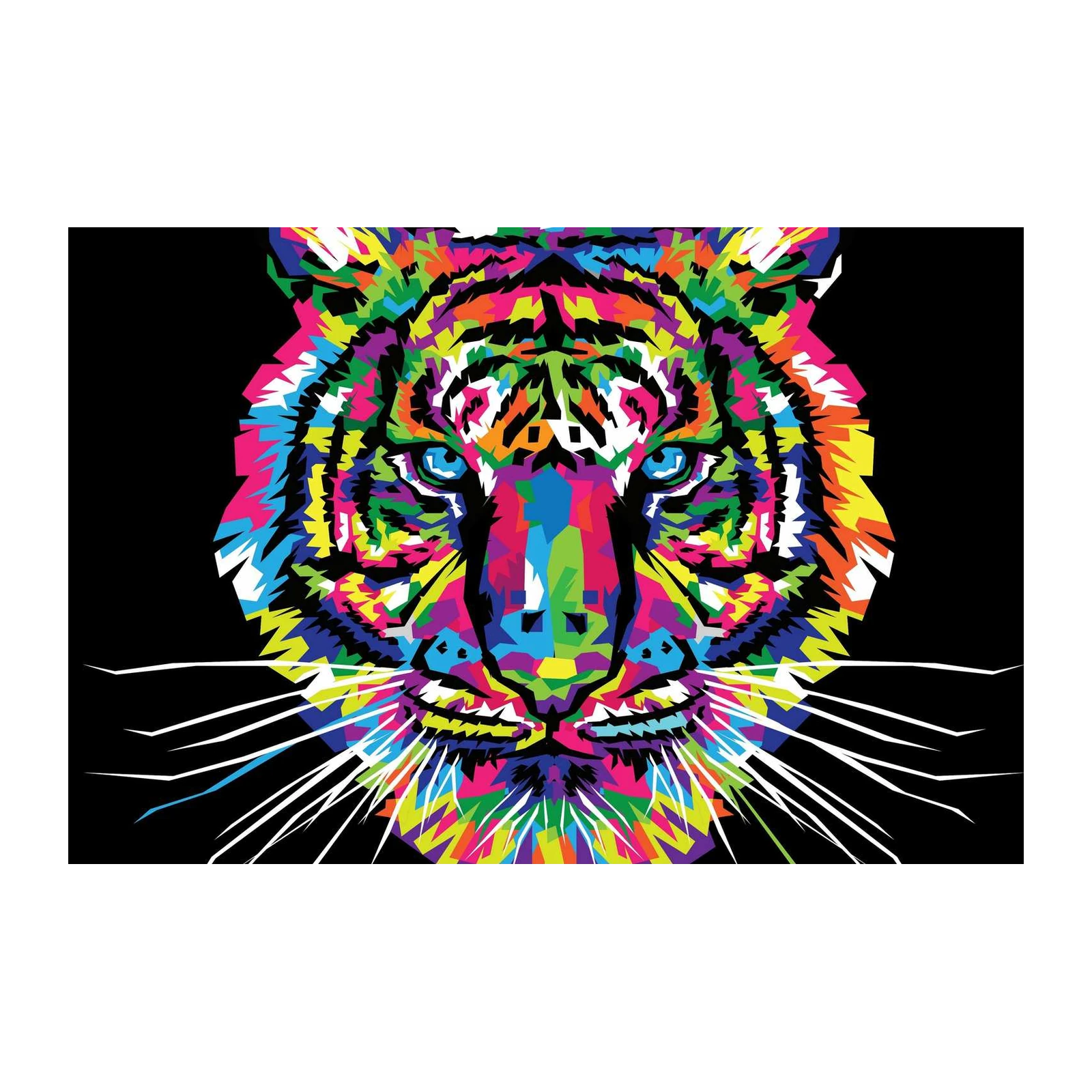 Vibrant Pop Art Tiger Wall Art for Modern Homes