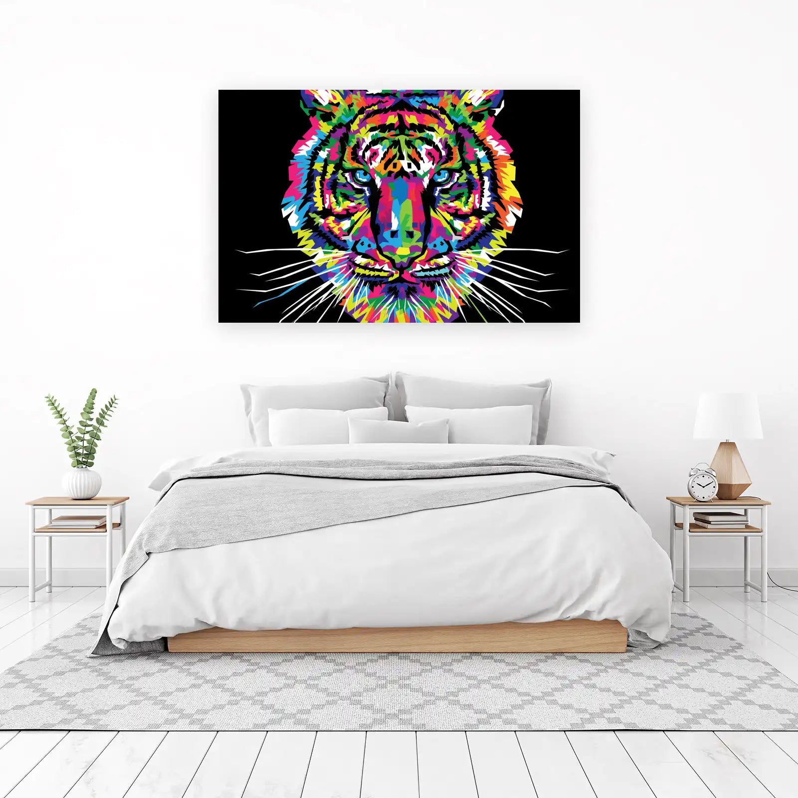Vibrant Pop Art Tiger Wall Art for Modern Homes