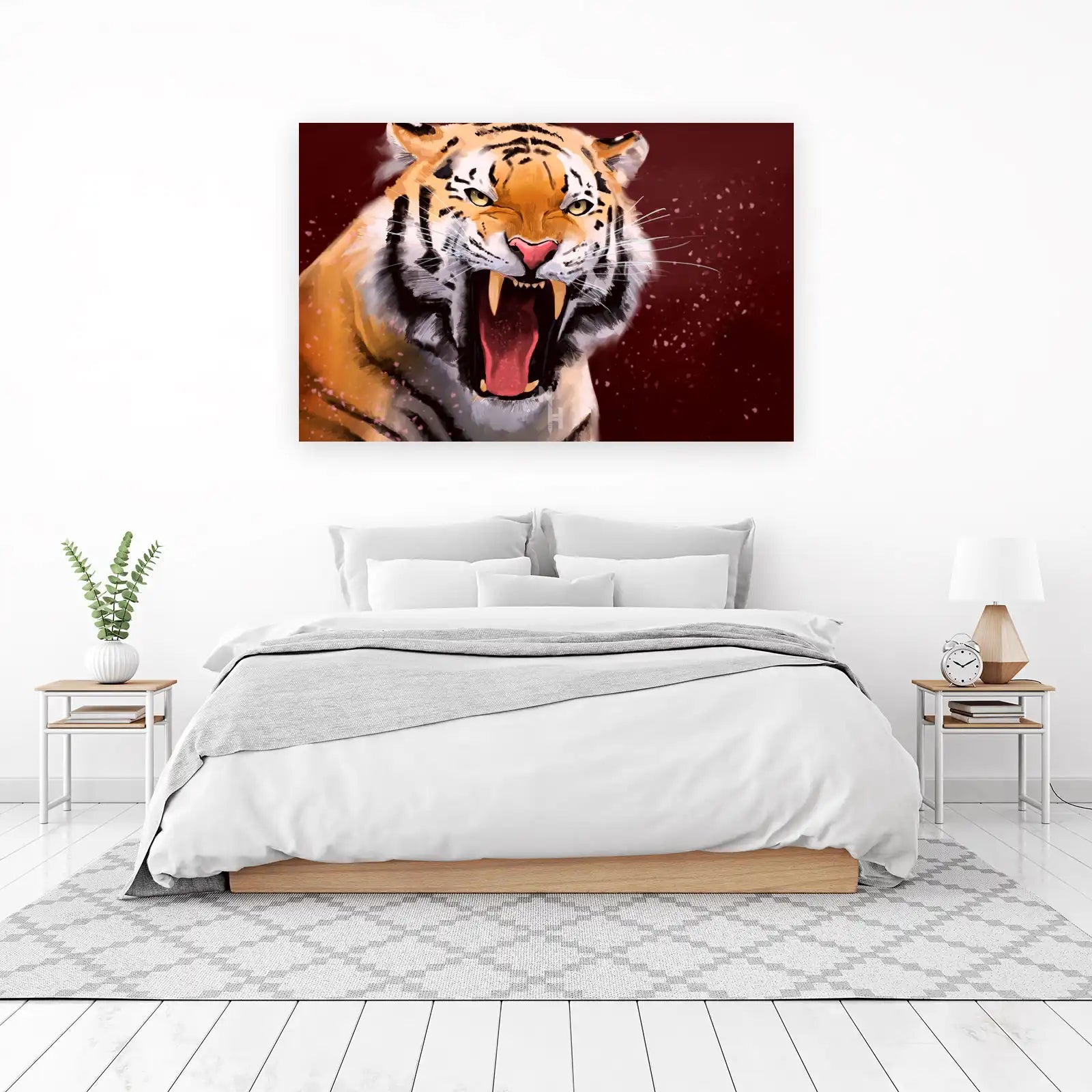Roaring Tiger Power Animal Wall Art Wall Art