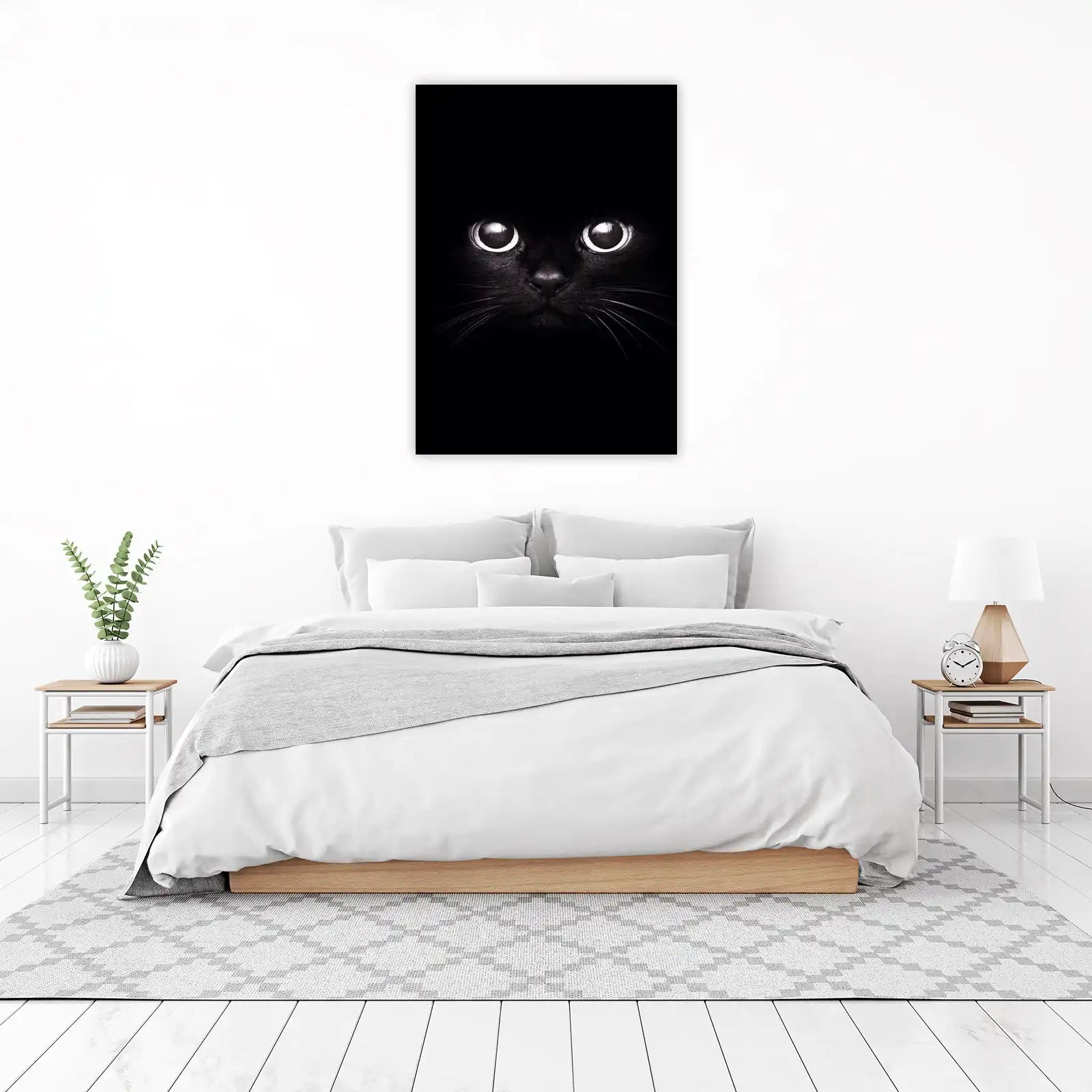 Mesmerizing Black Cat Eyes Wall Art