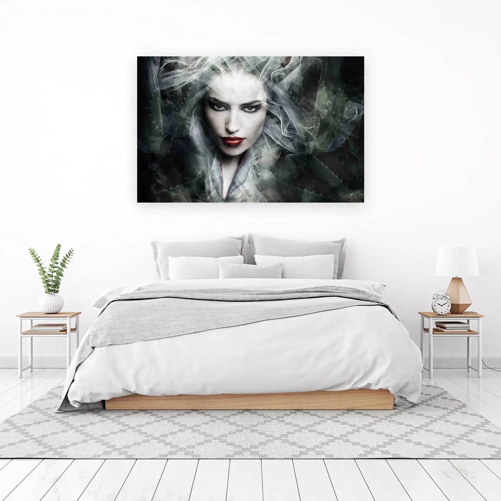 Mysterious Woman Portrait Wall Art