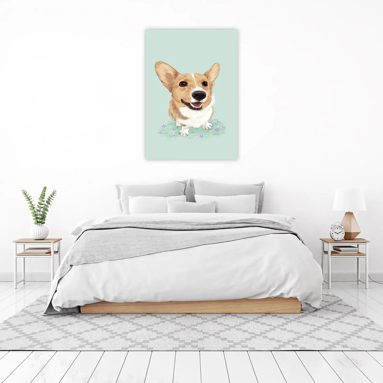 Charming Corgi Dog Art Wall Art
