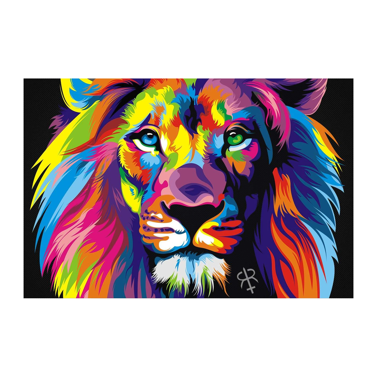 Vibrant Abstract Lion Pop Art Wall Art