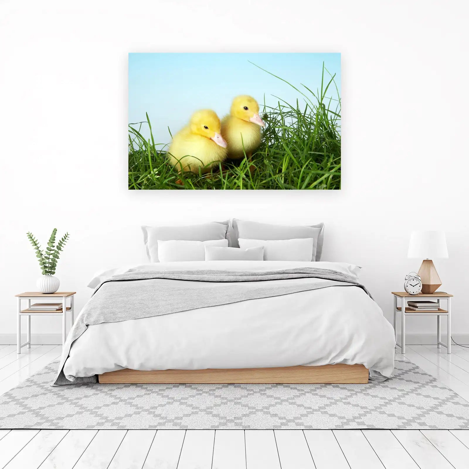 Adorable Ducklings in Grass Wall Art