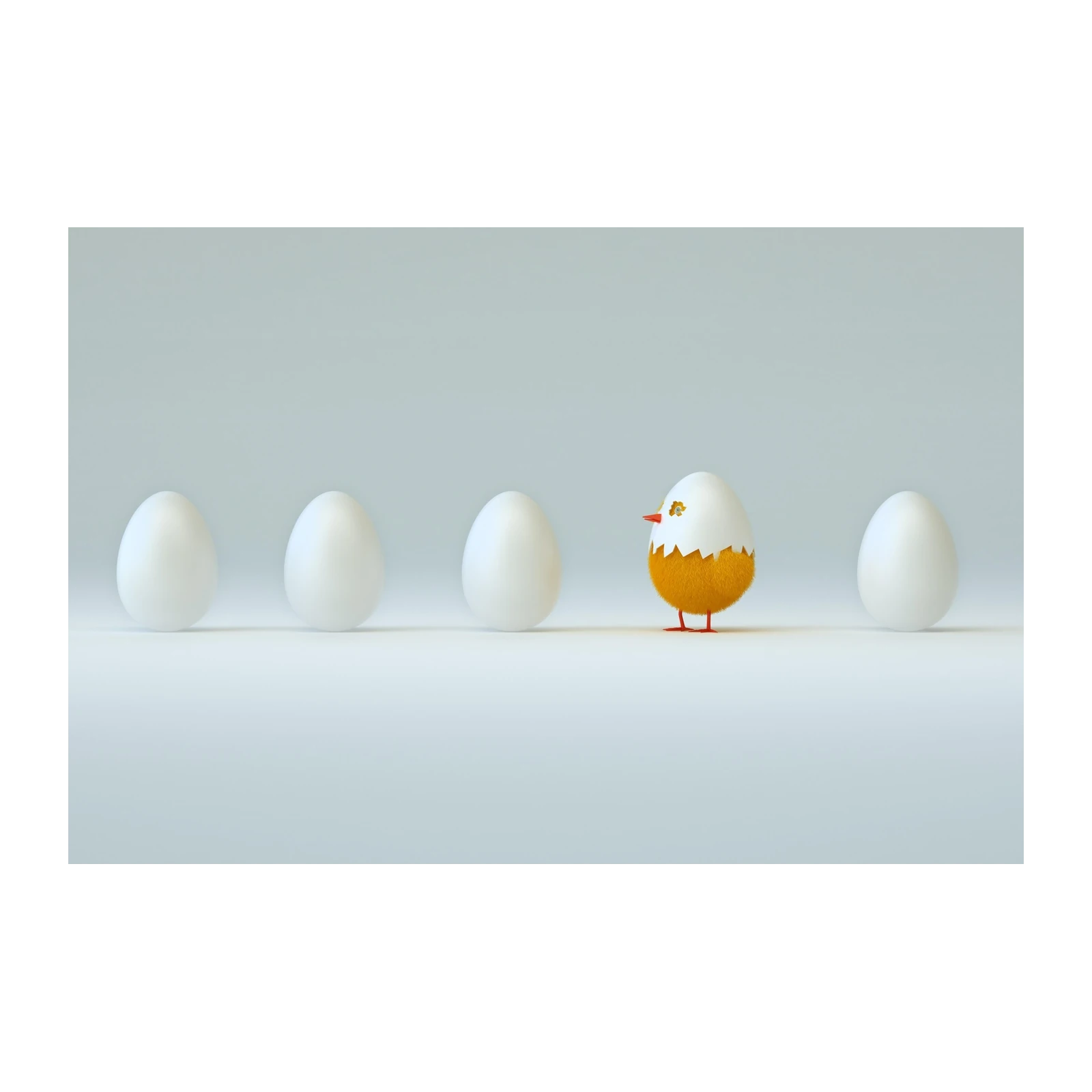 Cute Chick Egg Easter Art Wall Art