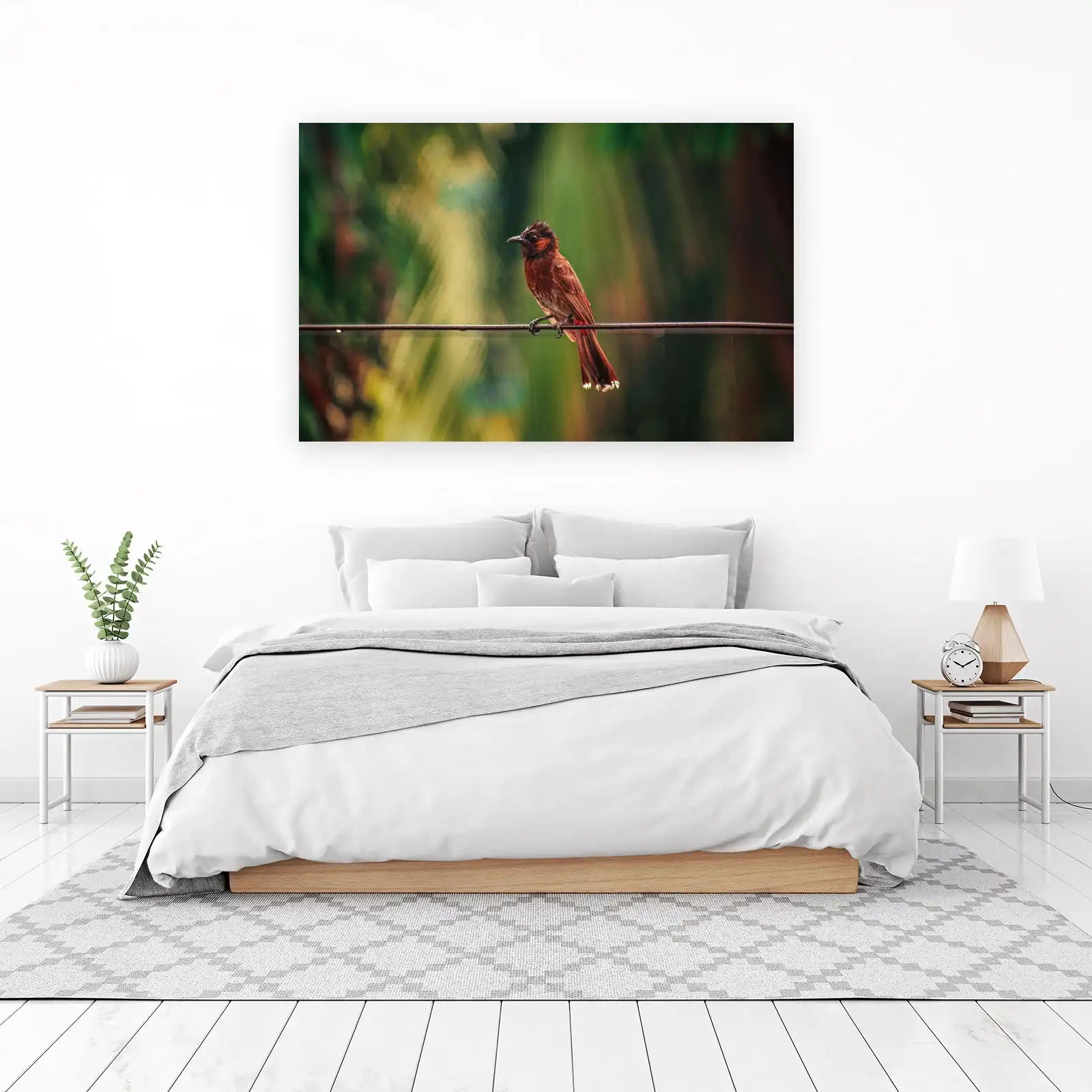 Red Bird Serenity Nature Wildlife Wall Art
