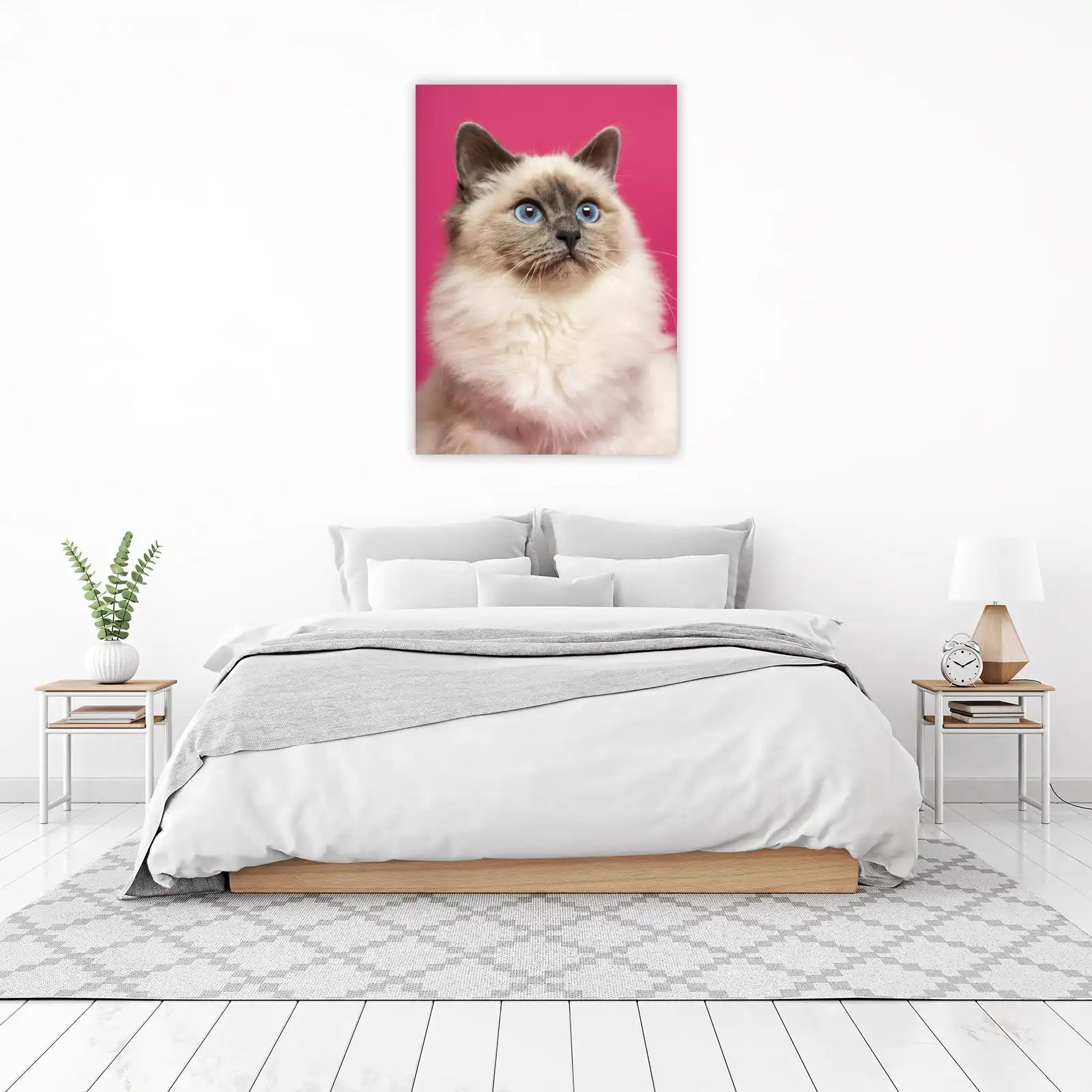 Majestic Blue-Eyed Cat Wall Art