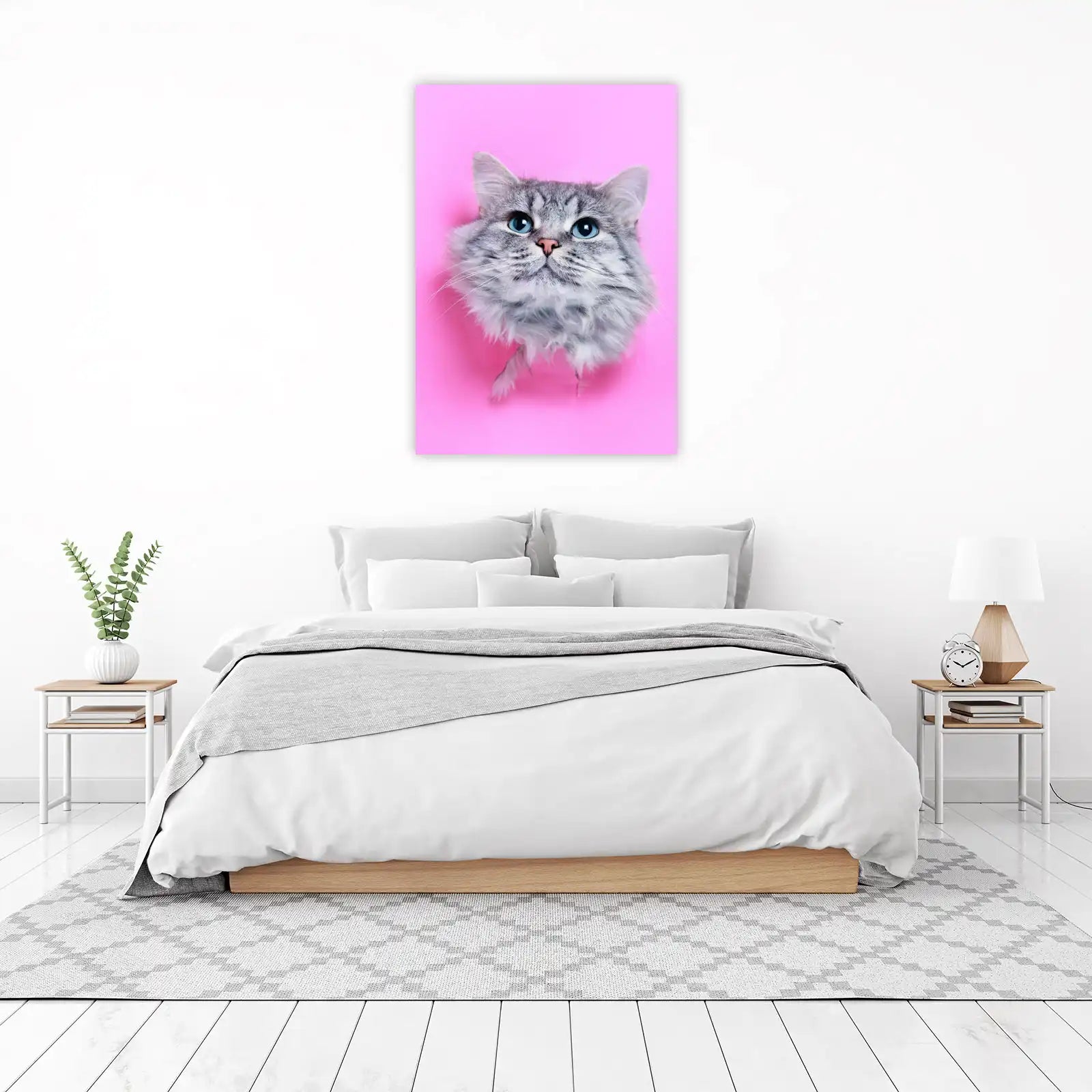 Playful Kitten Peek-a-Boo Wall Art