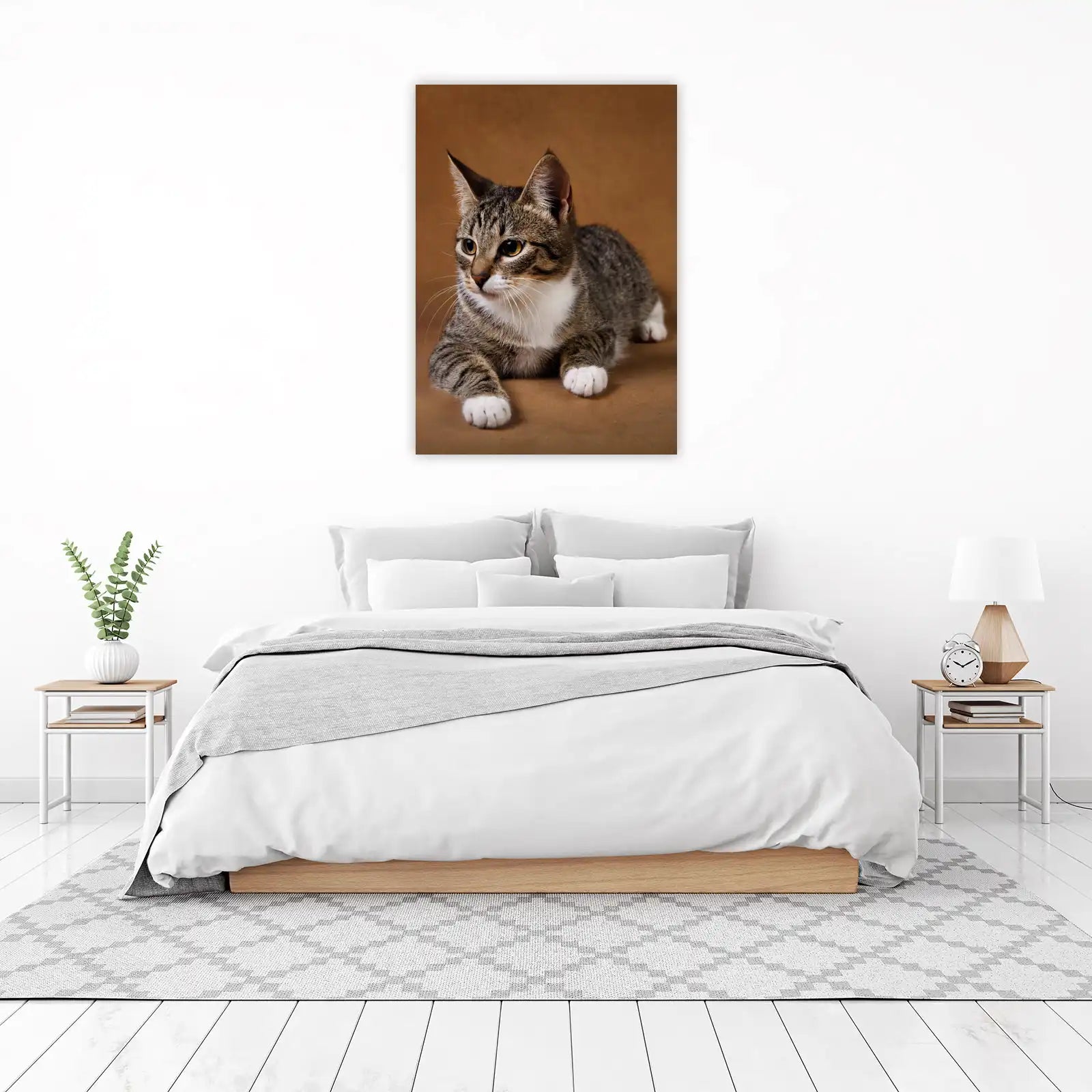 Cute Tabby Cat Portrait Wall Art