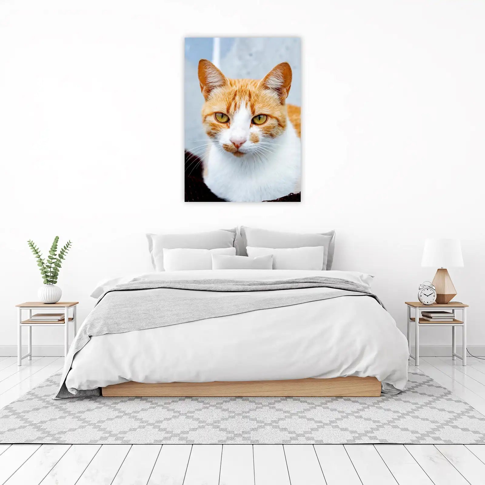 Golden Gaze Ginger Cat Art Wall Art