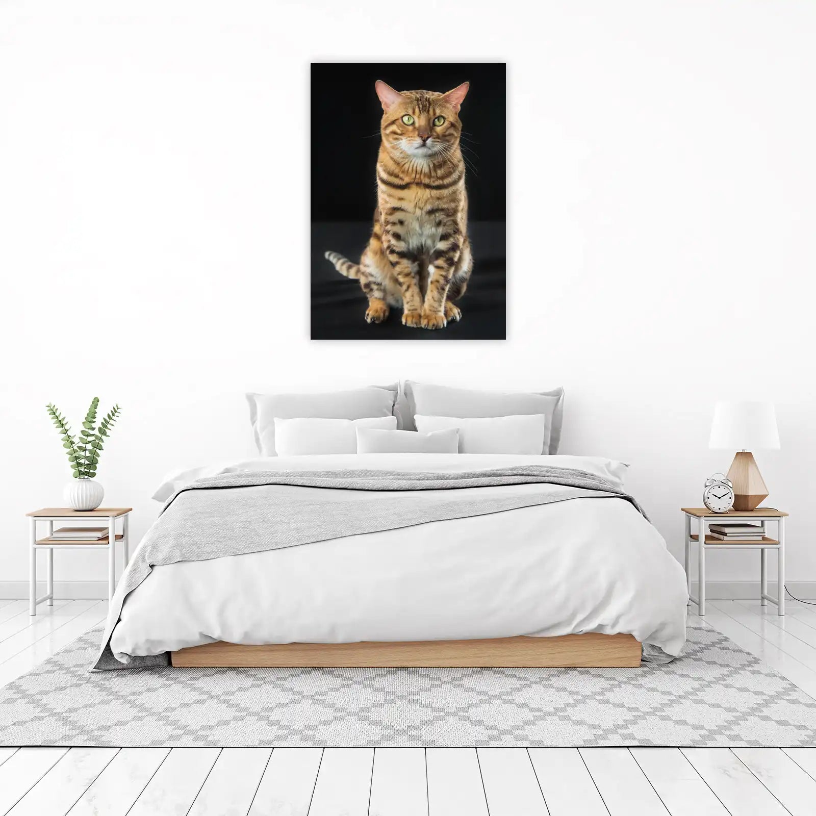 Majestic Bengal Cat Portrait Wall Art