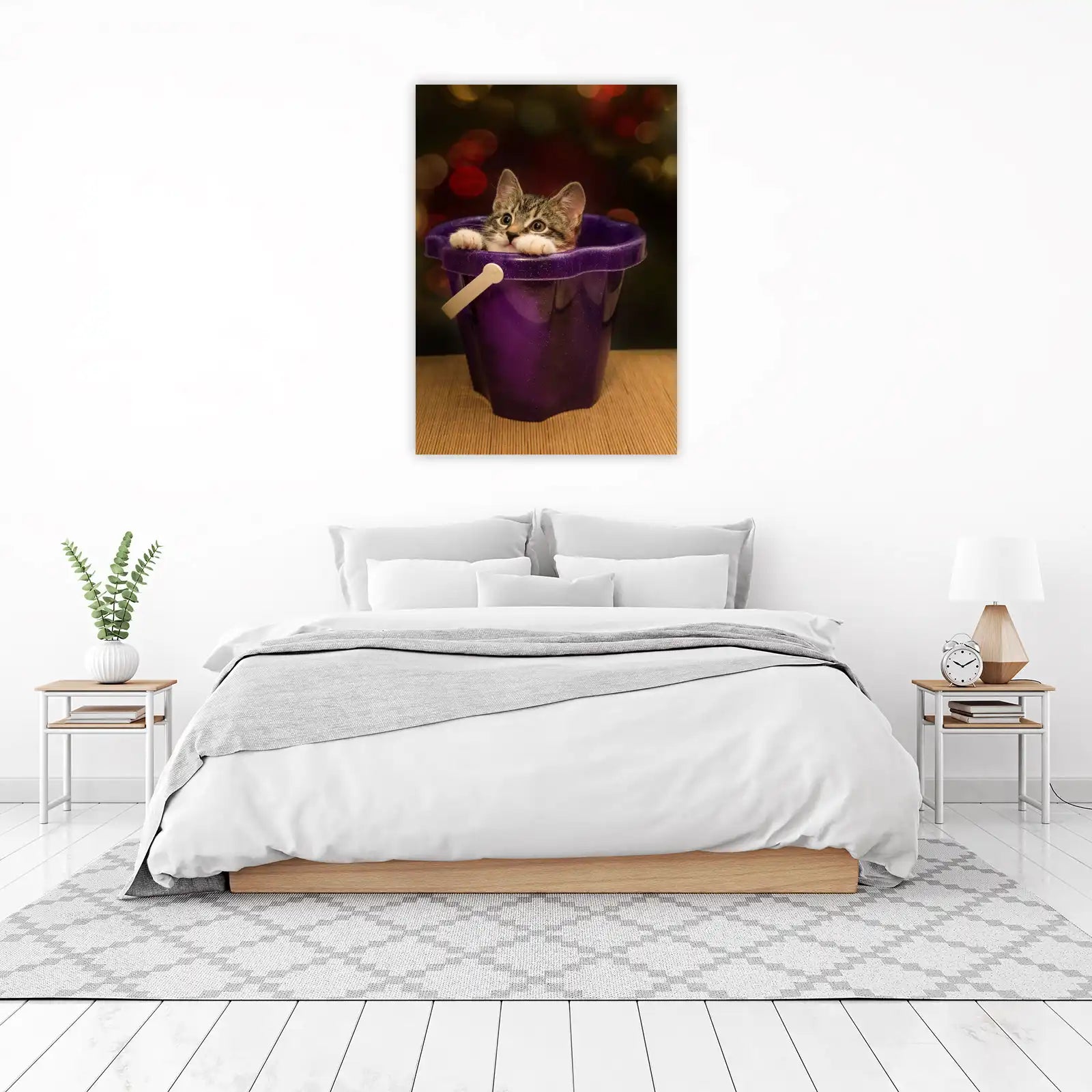 Adorable Kitten in Bucket Wall Art