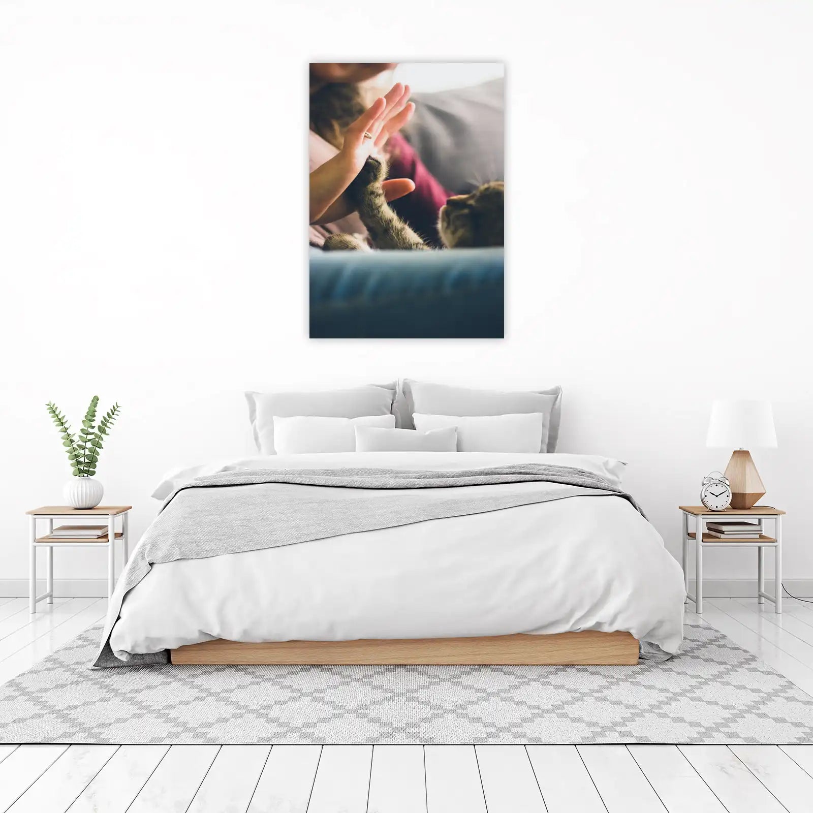 Gentle Paw High Five Cat Wall Art