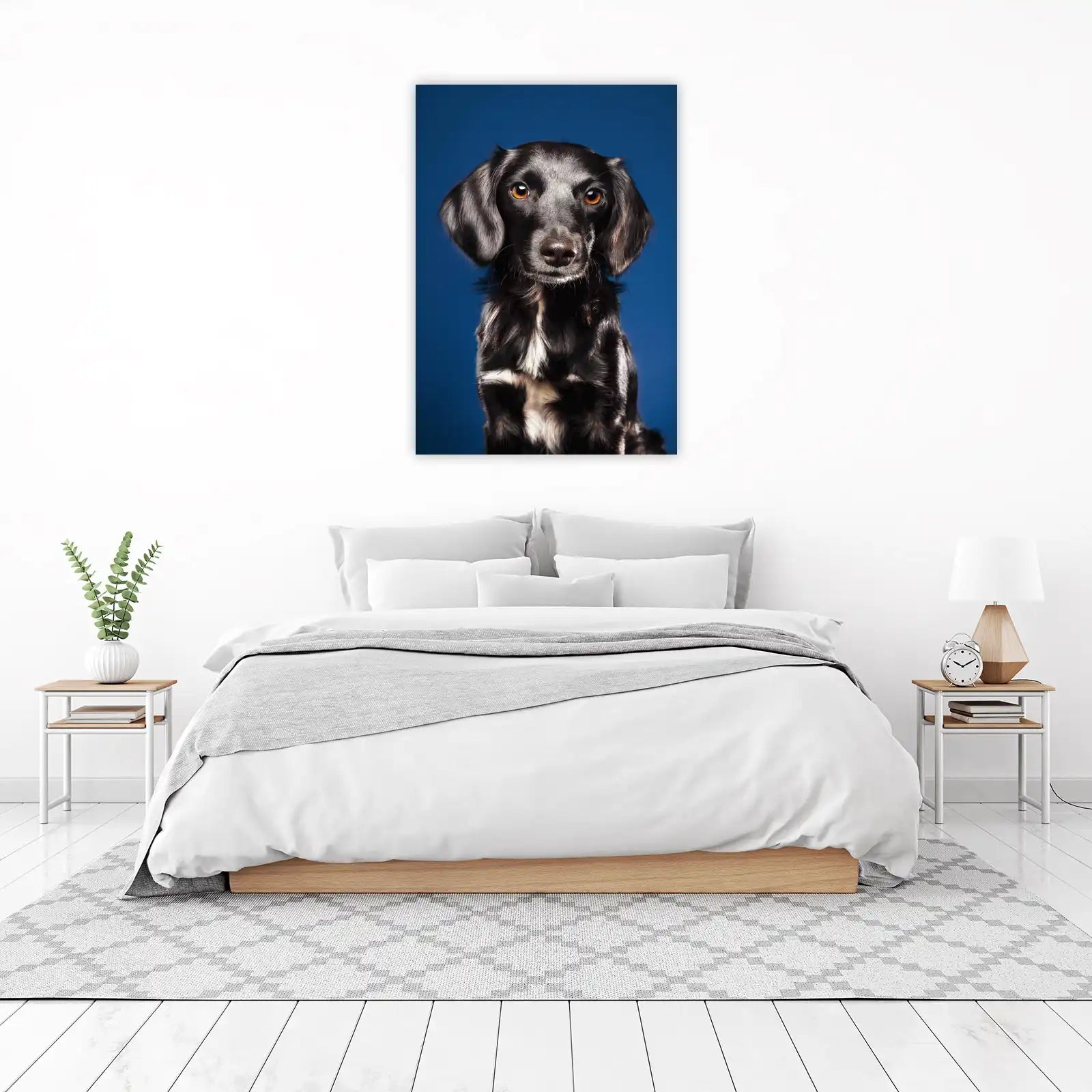 Stunning Black Dog Portrait Wall Art