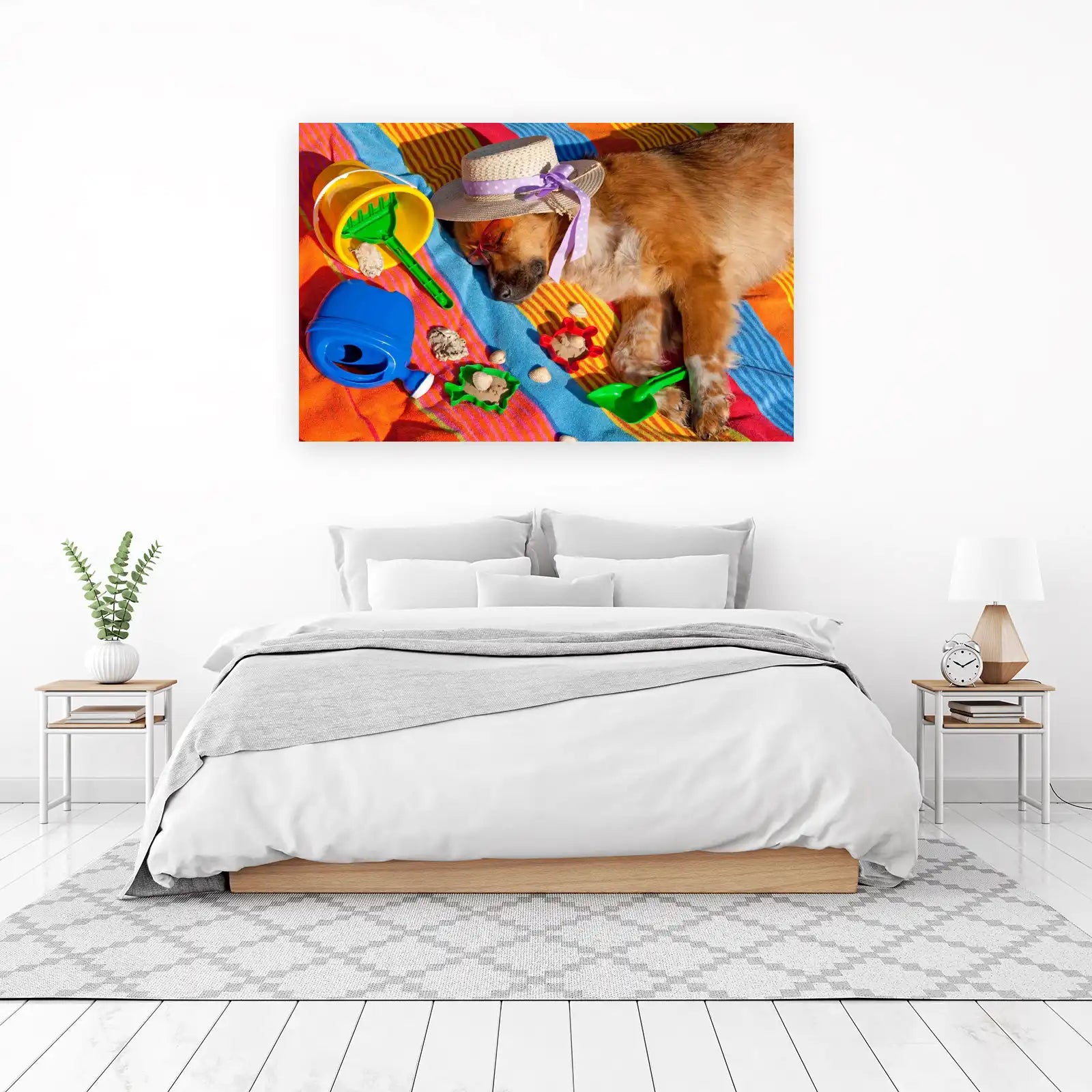 Relaxing Beach Dog Fun Wall Art