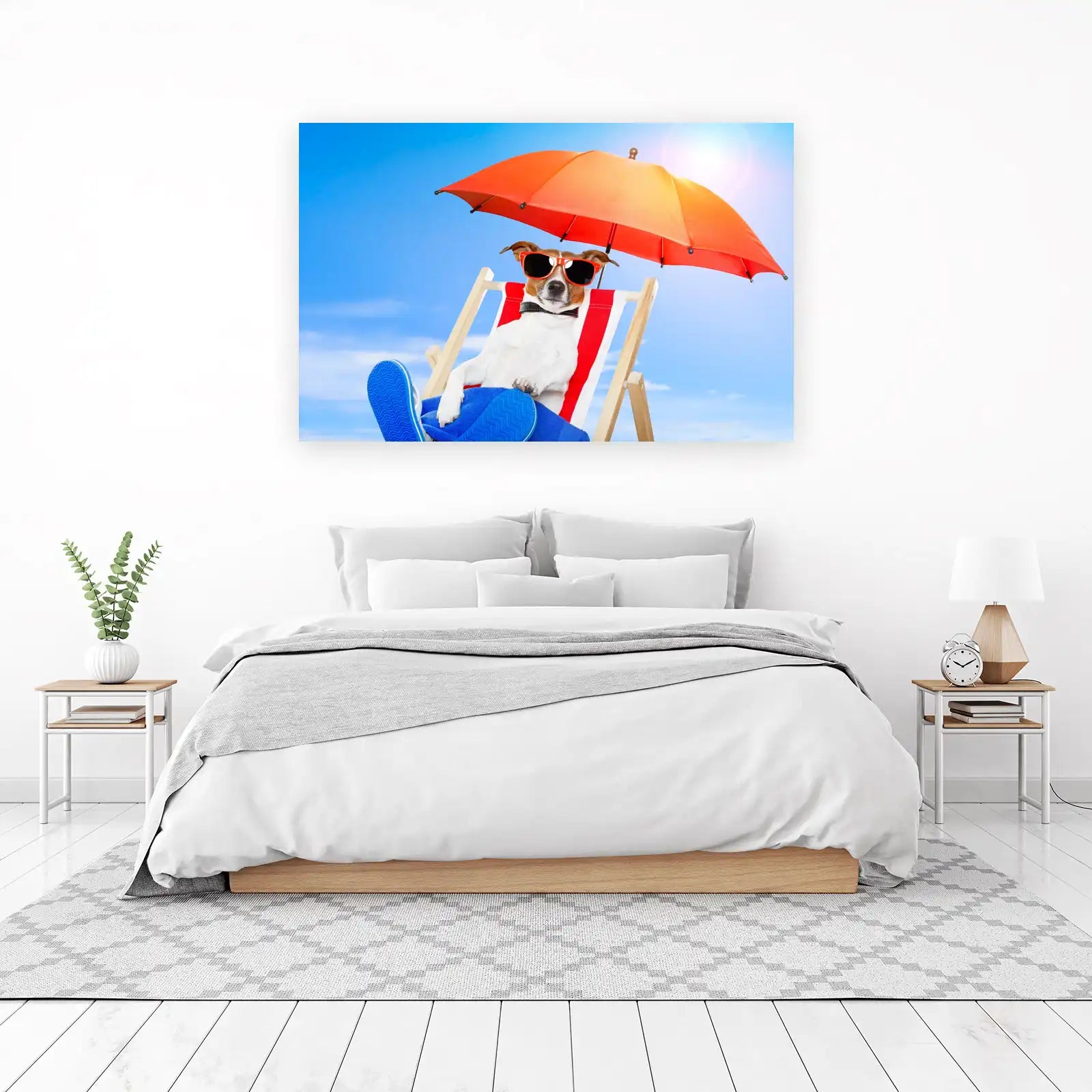 Cool Dog Relaxing Beach Vibes Wall Art