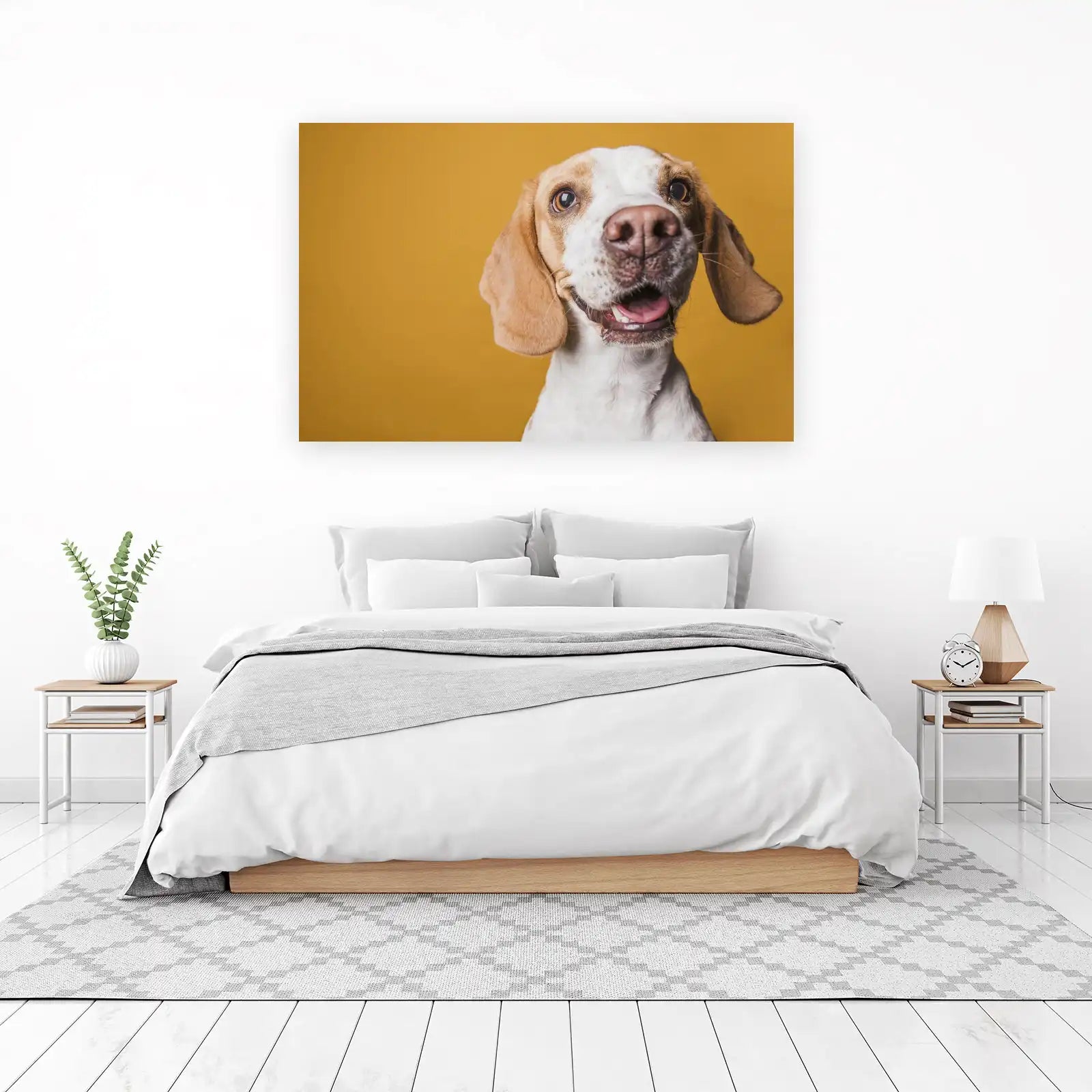Happy Beagle Portrait Wall Art