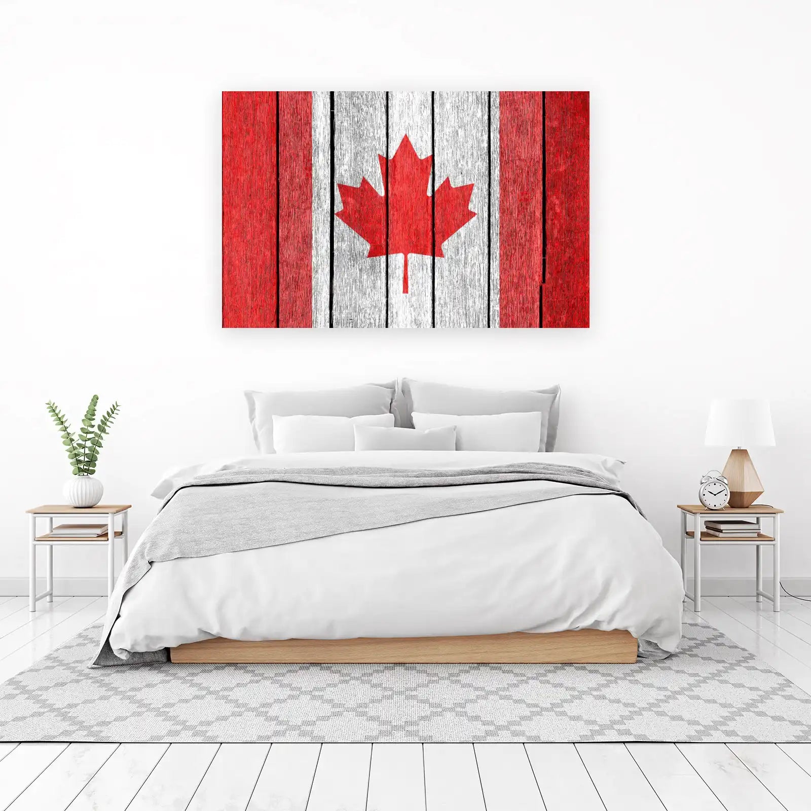 Rustic Canadian Flag Maple Leaf Wall Art