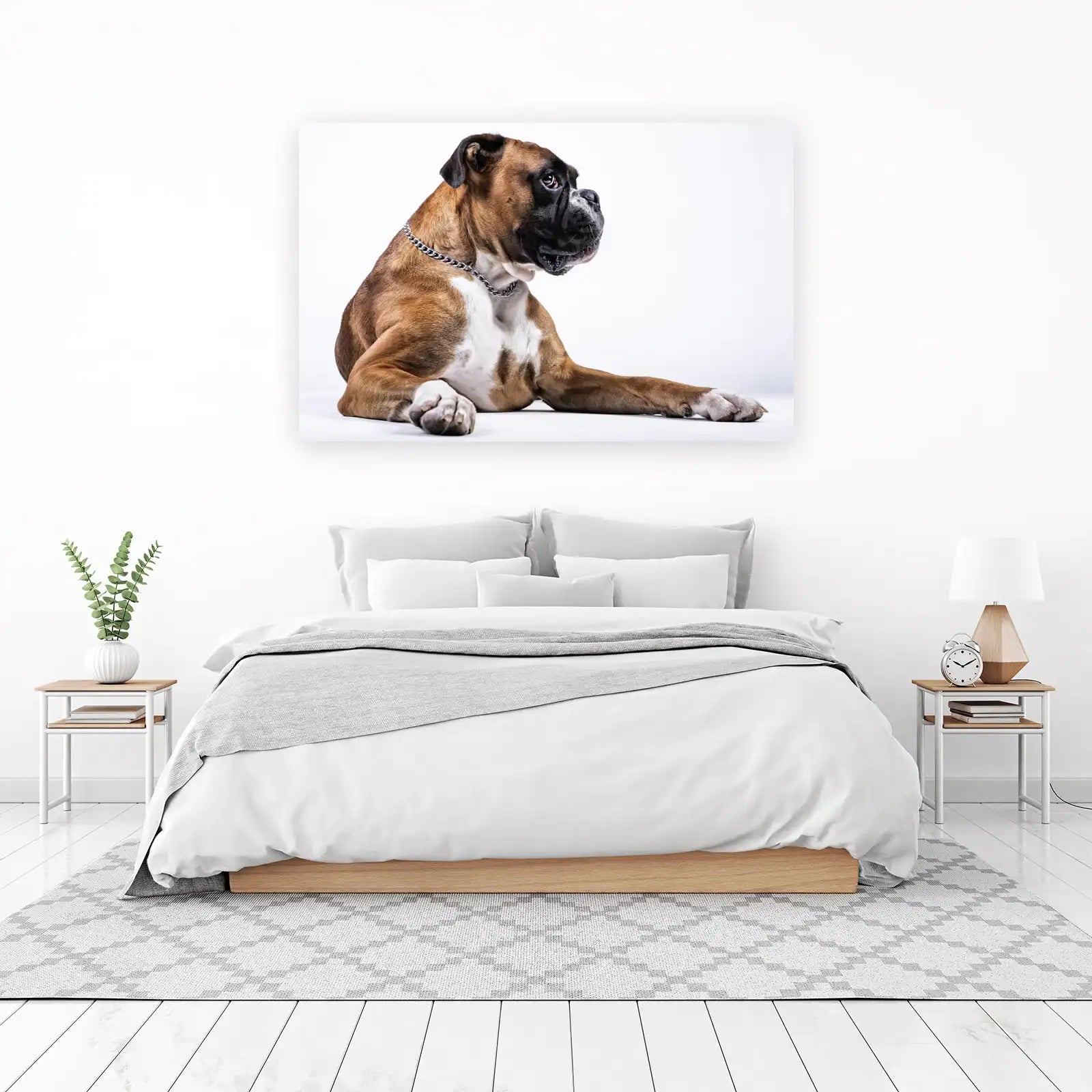 Majestic Boxer Dog Portrait Wall Art | Pet Art