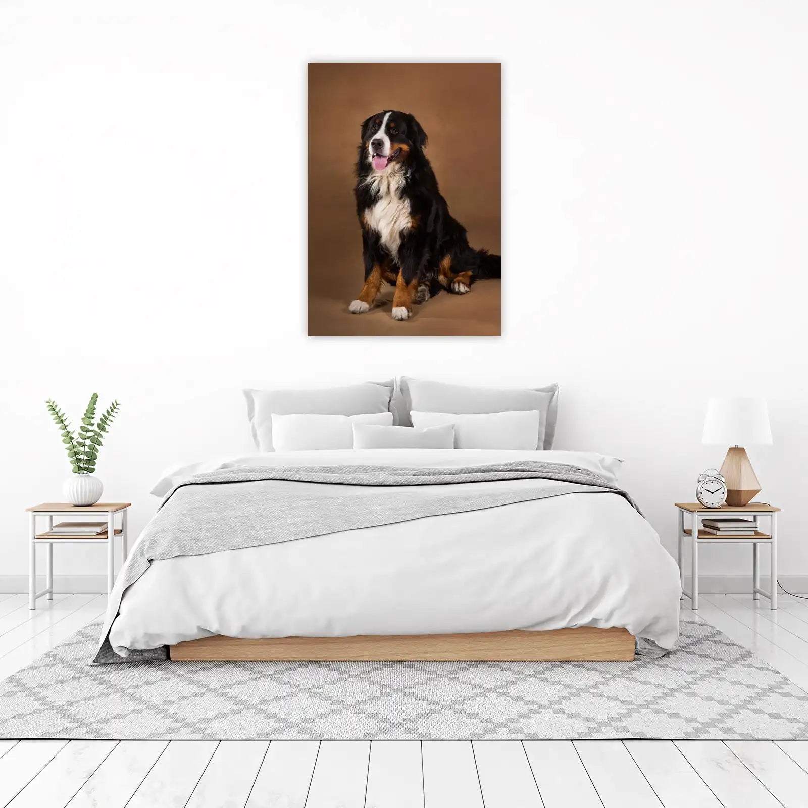 Bernese Mountain Dog Portrait Wall Art