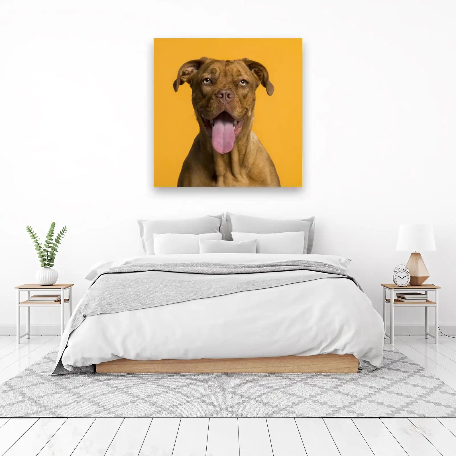 Happy Dog Portrait Wall Art