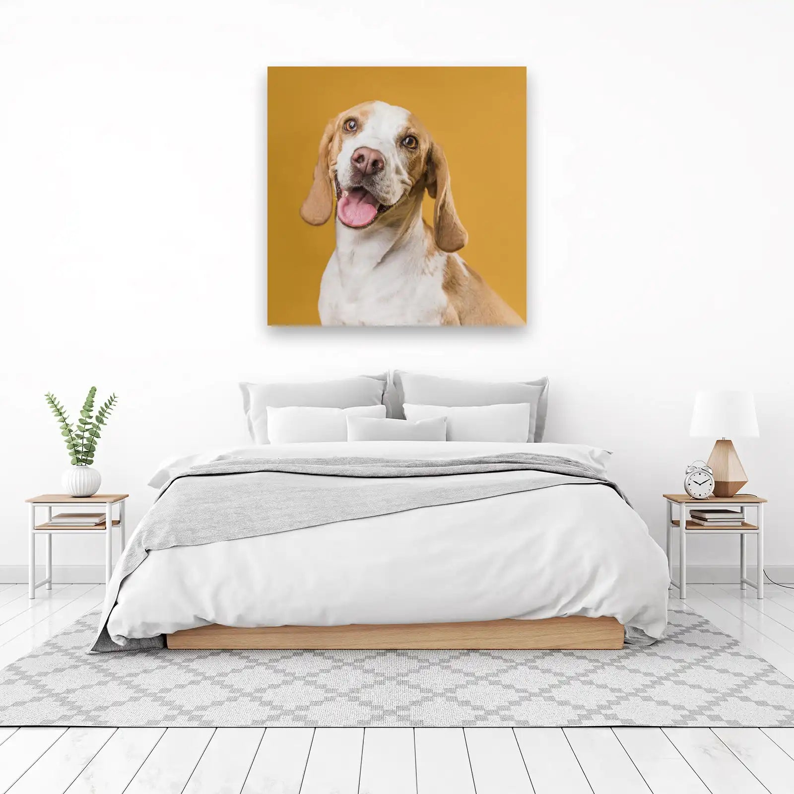 Happy Beagle Dog Portrait Wall Art