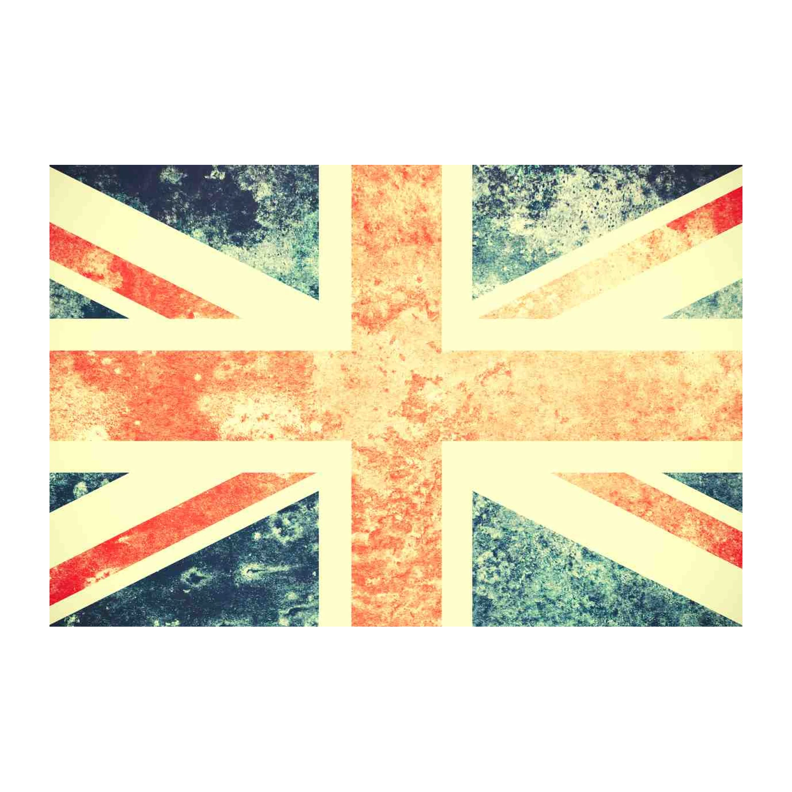 Vintage Union Jack Flag Grunge Wall Art Wall Art