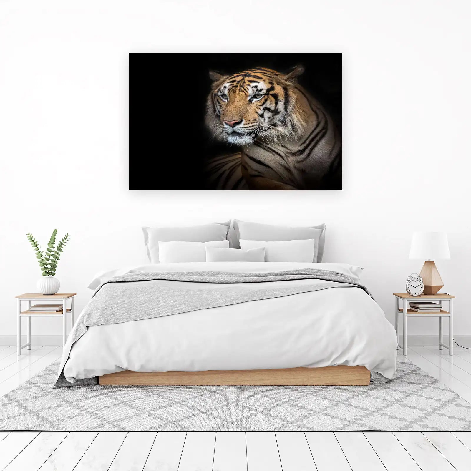 Majestic Tiger Portrait Wall Art for Wildlife Lovers