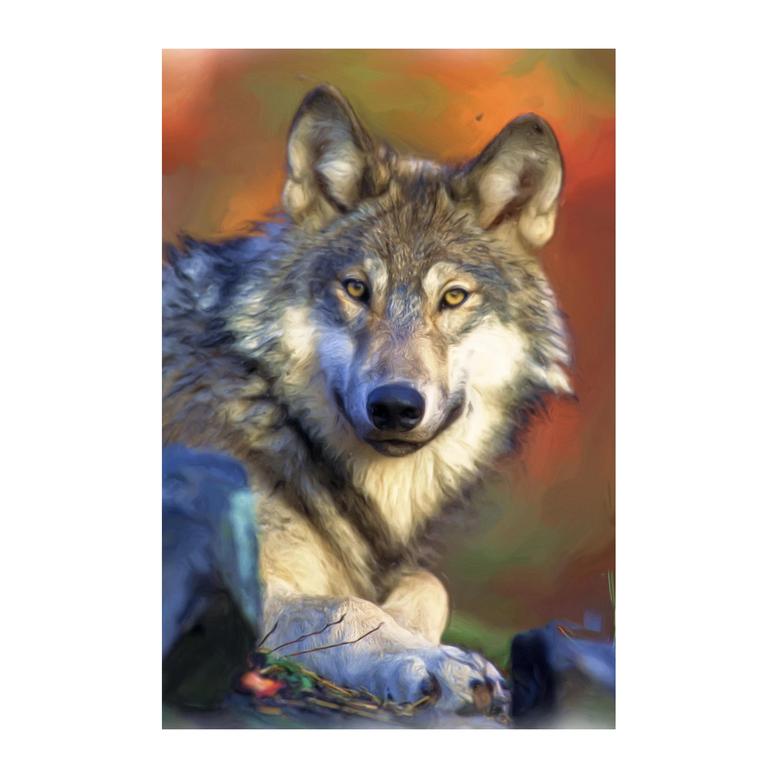Majestic Wolf Portrait Wall Art - Wildlife Art