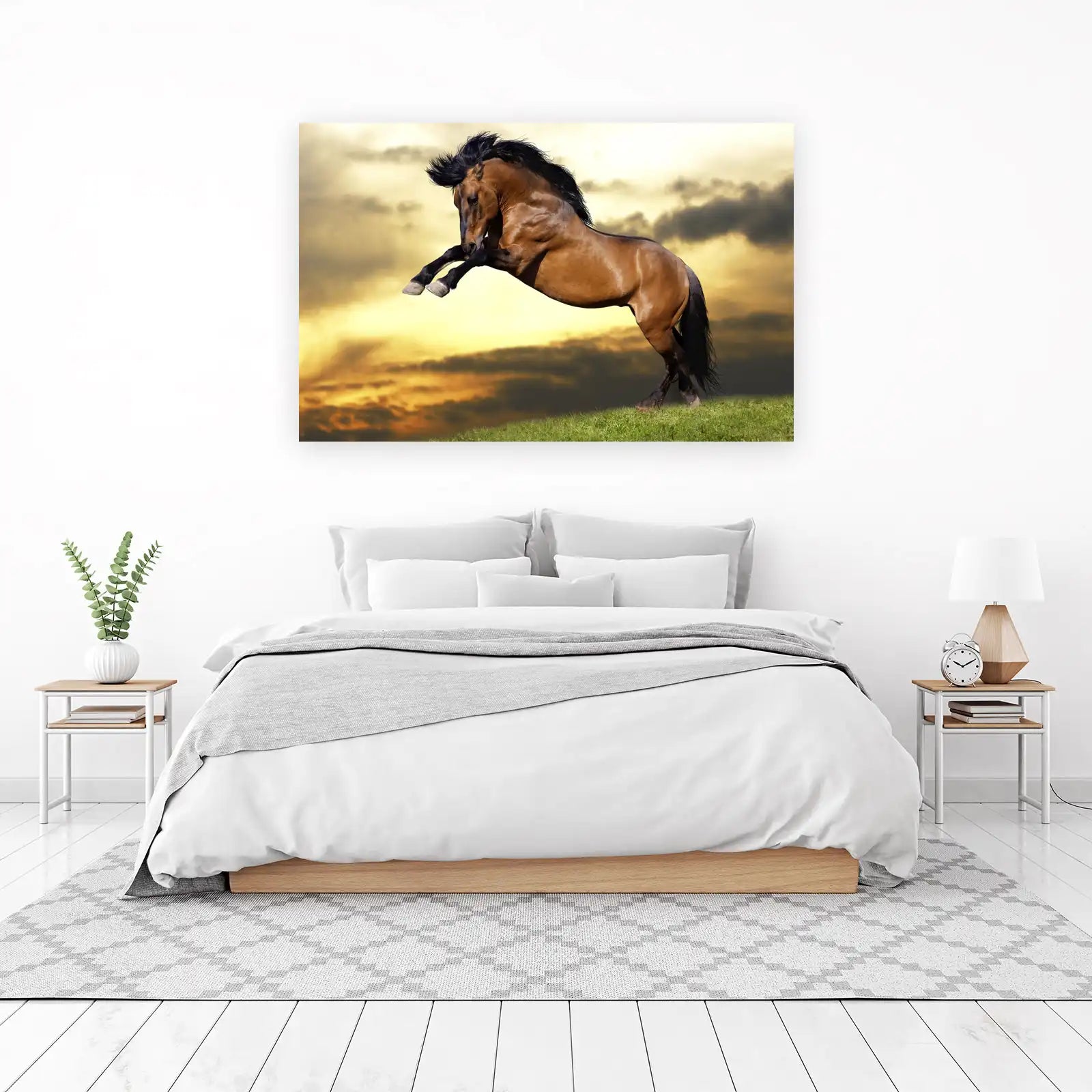 Majestic Stallion Sunset Horse Wall Art