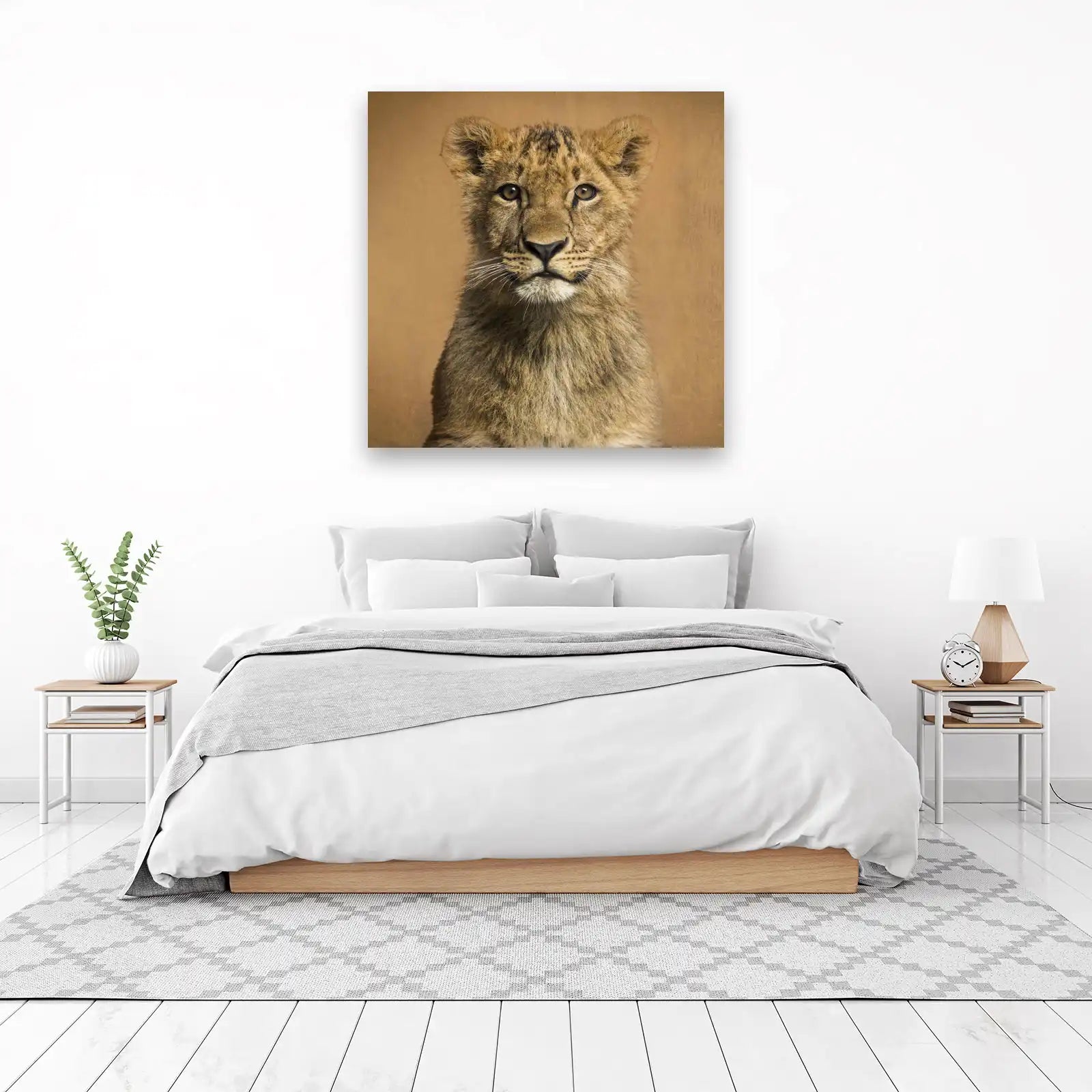 Majestic Lion Cub Portrait Wall Art