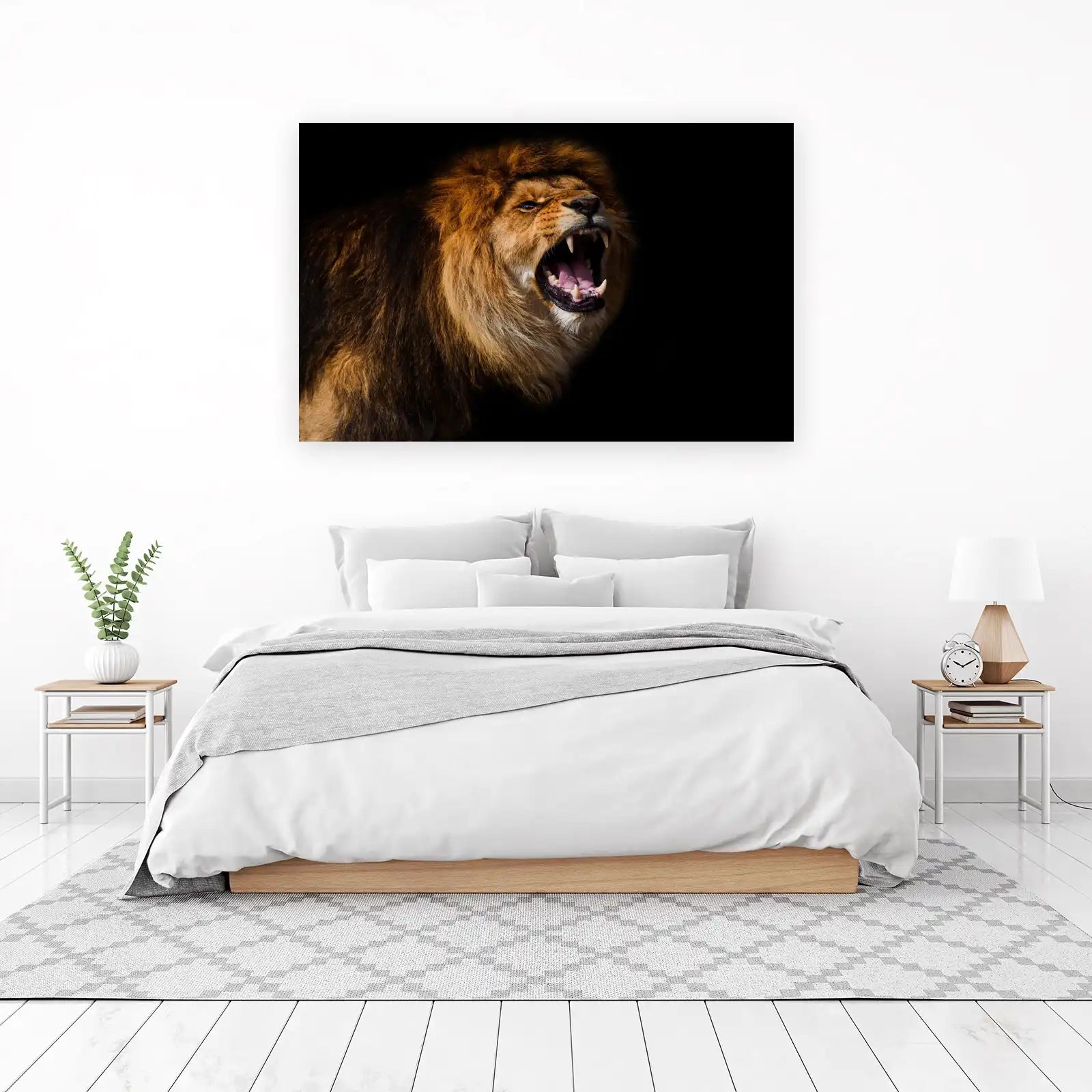 Majestic Roaring Lion Wall Art - Power & Elegance