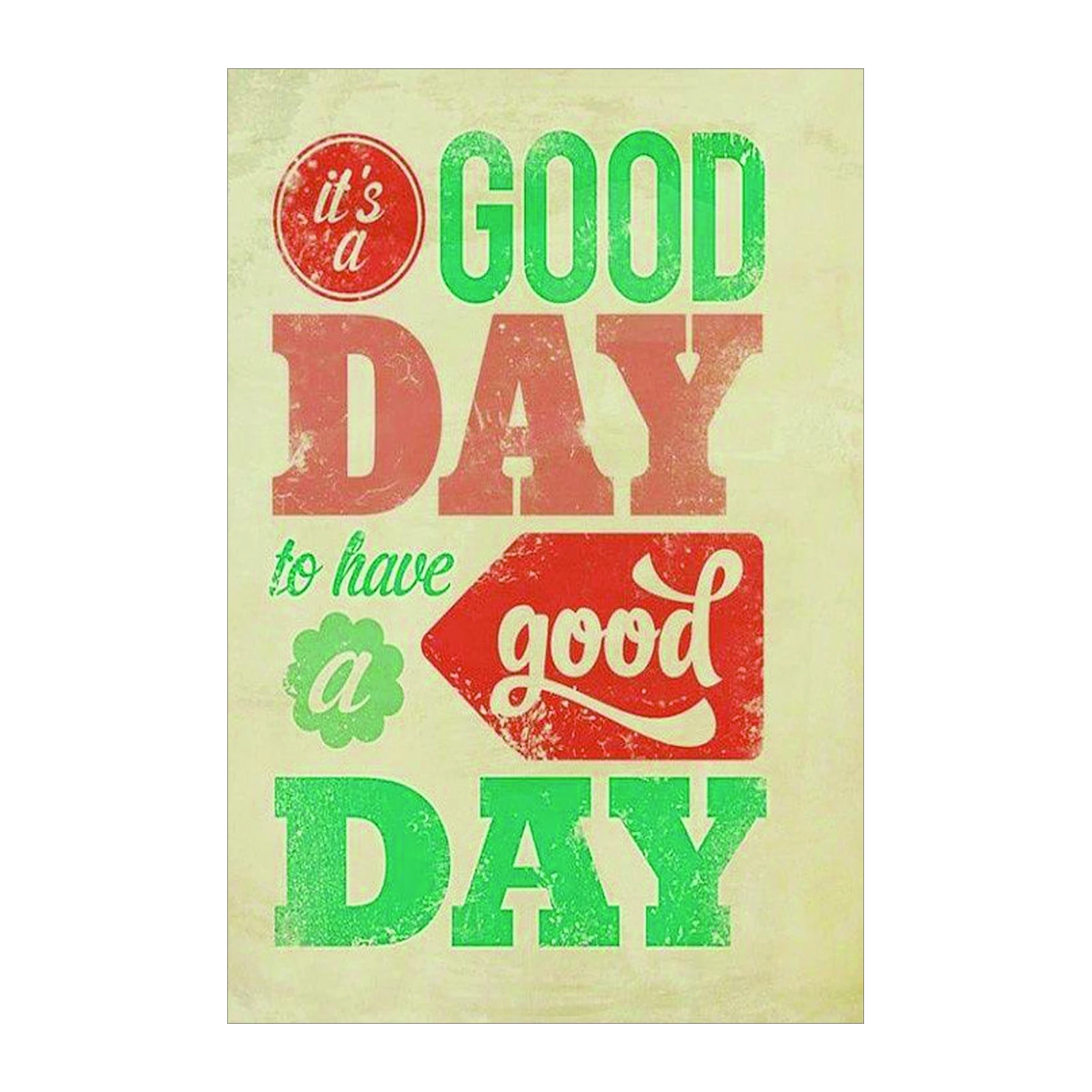Vibrant "Good Day" Typography Wall Art