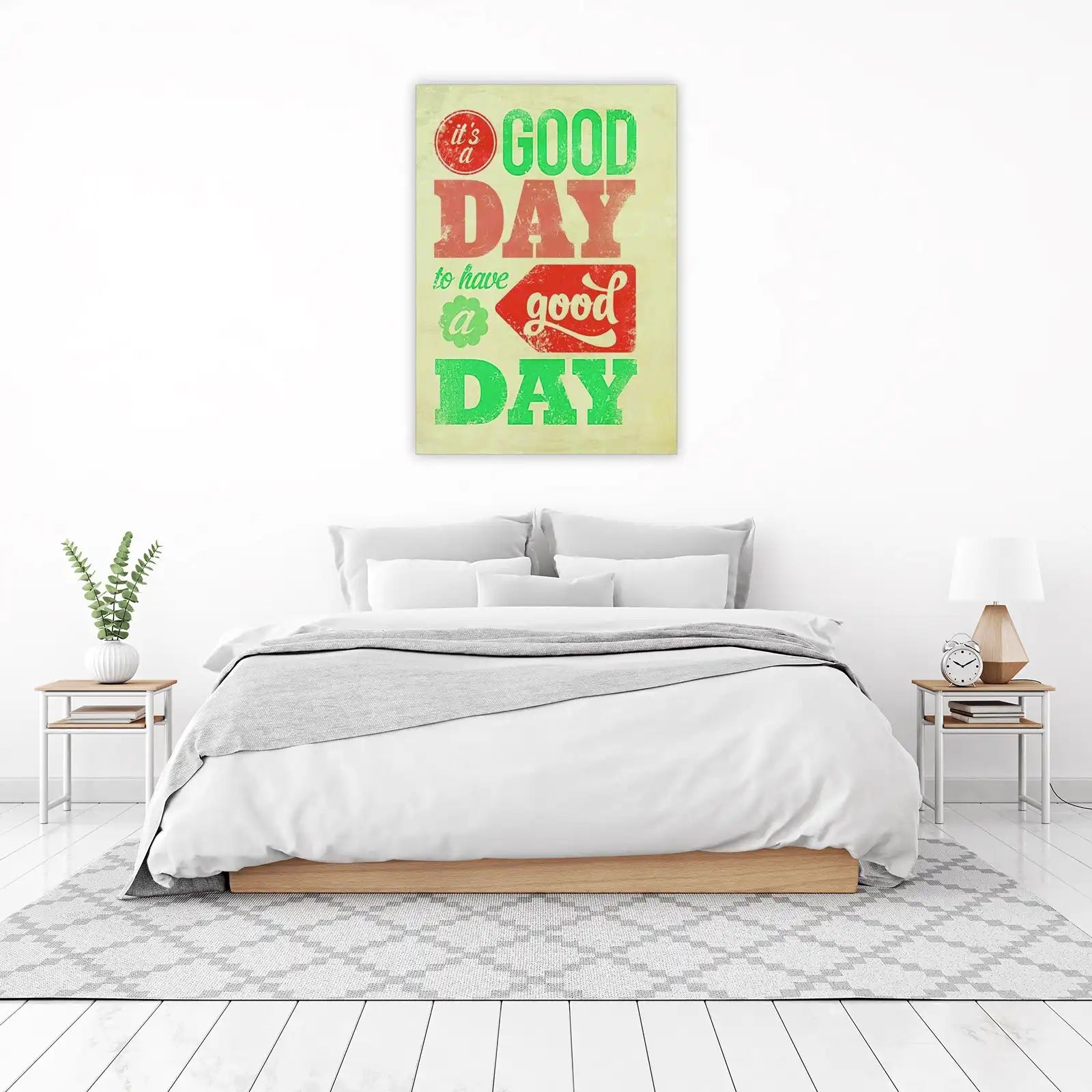 Vibrant "Good Day" Typography Wall Art