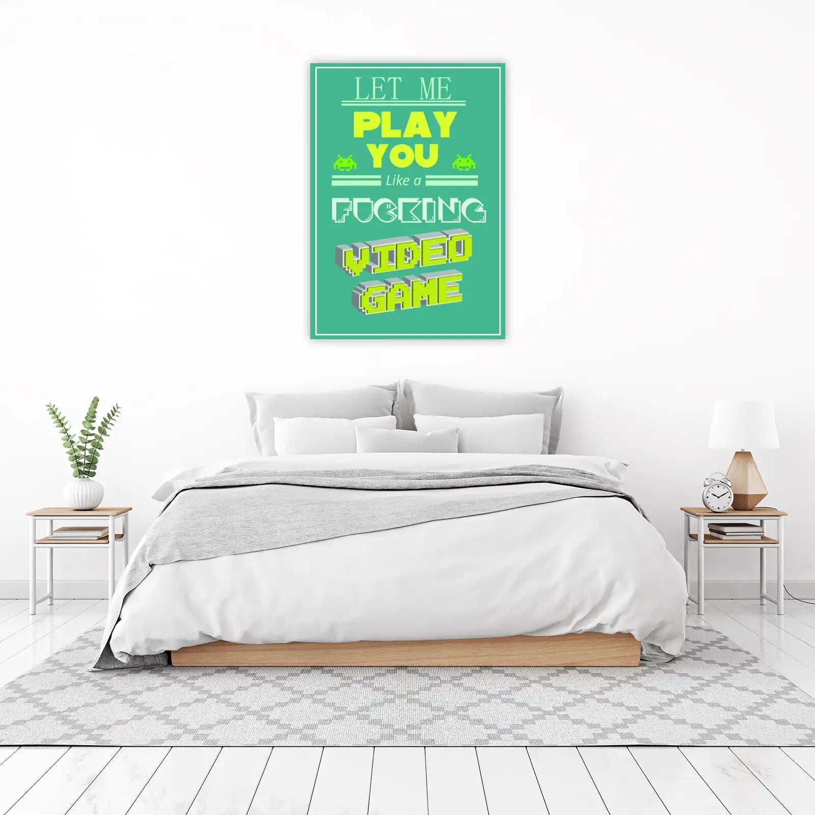 Retro Gaming Quote "Like a Video Game" Wall Art