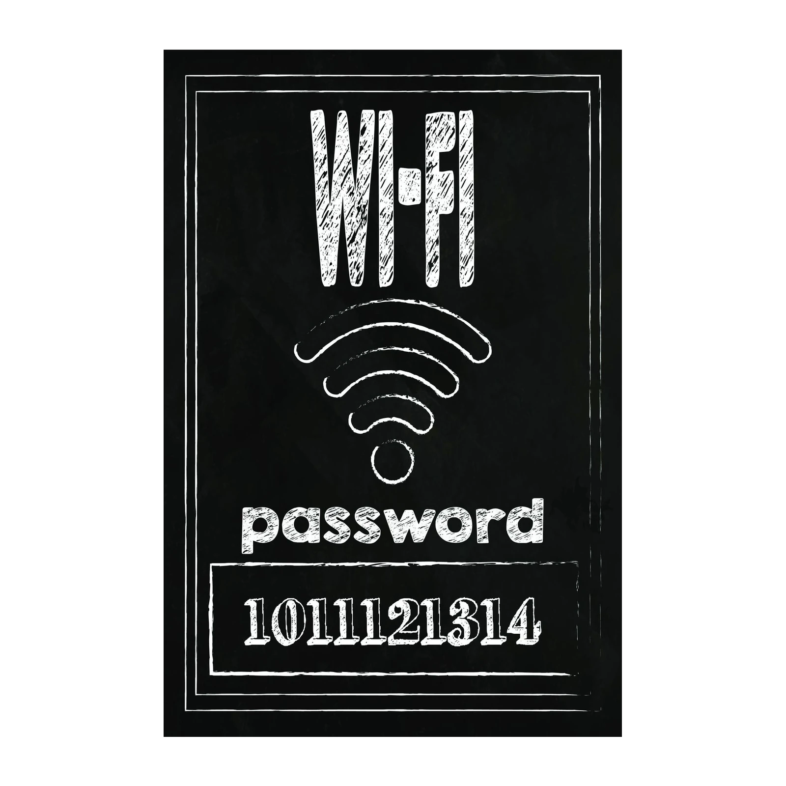 Chalkboard WiFi Password Art Wall Art