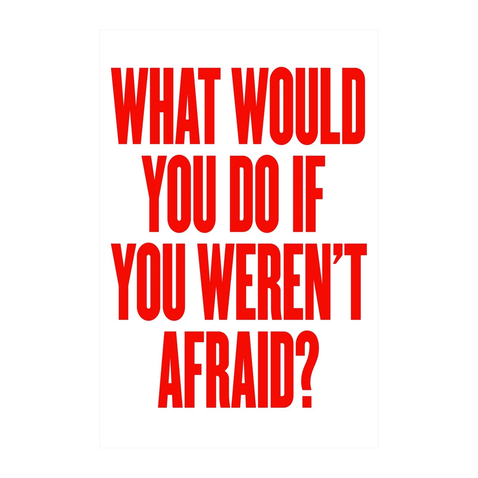 Bold Red 'What Would You Do?' Wall Art