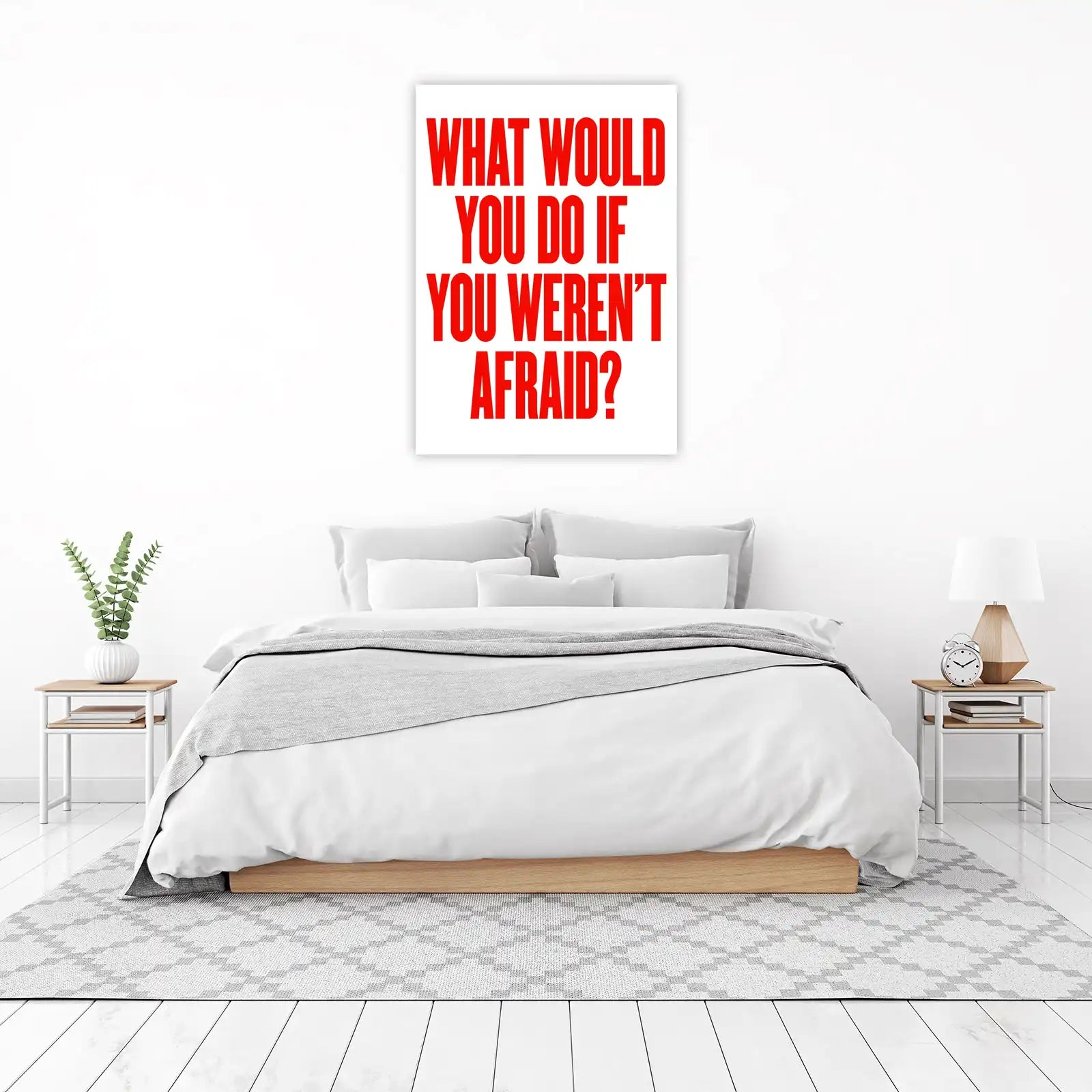 Bold Red 'What Would You Do?' Wall Art
