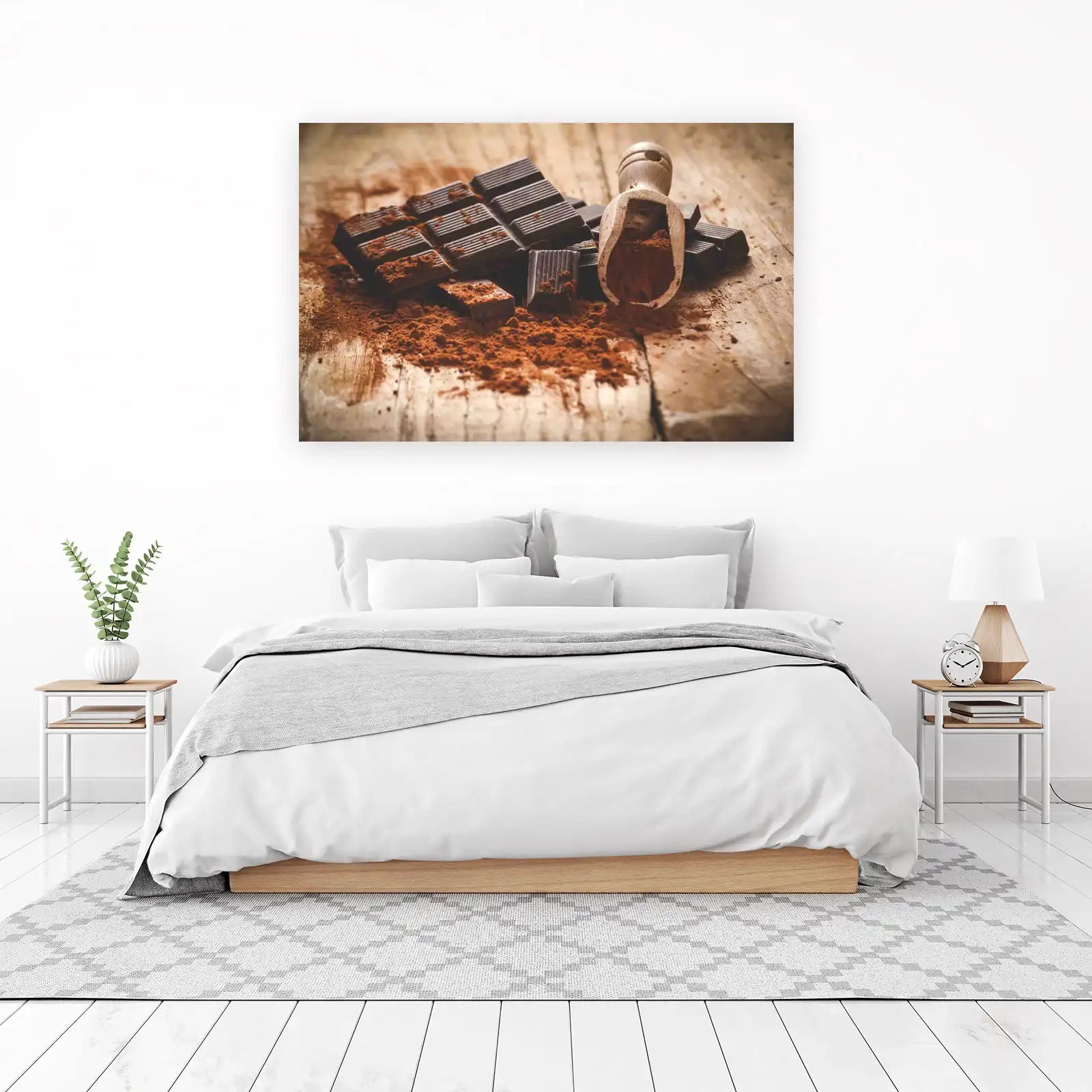 Rich Dark Chocolate Cocoa Powder Wall Art
