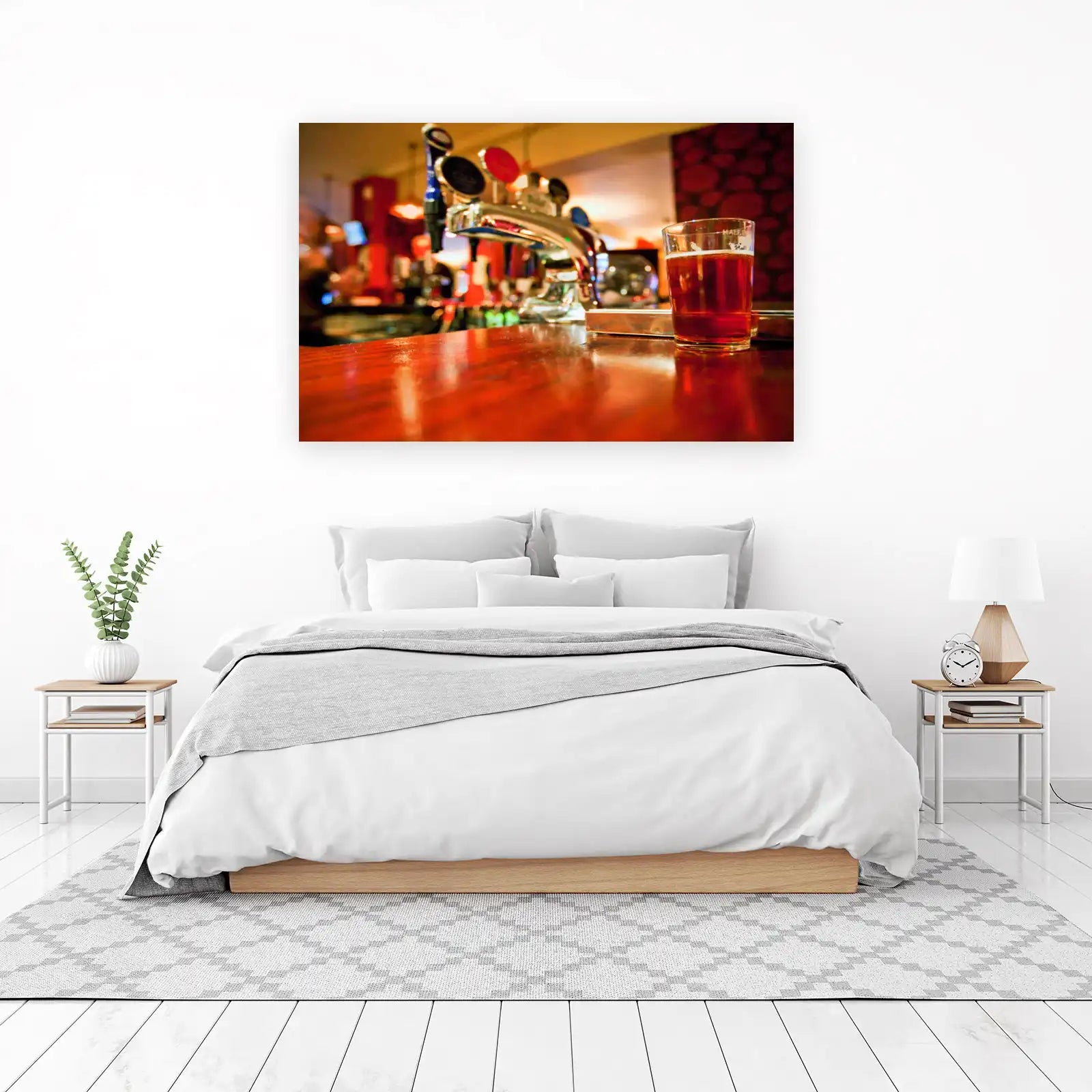 Amber Ale Pint & Taps Wall Art