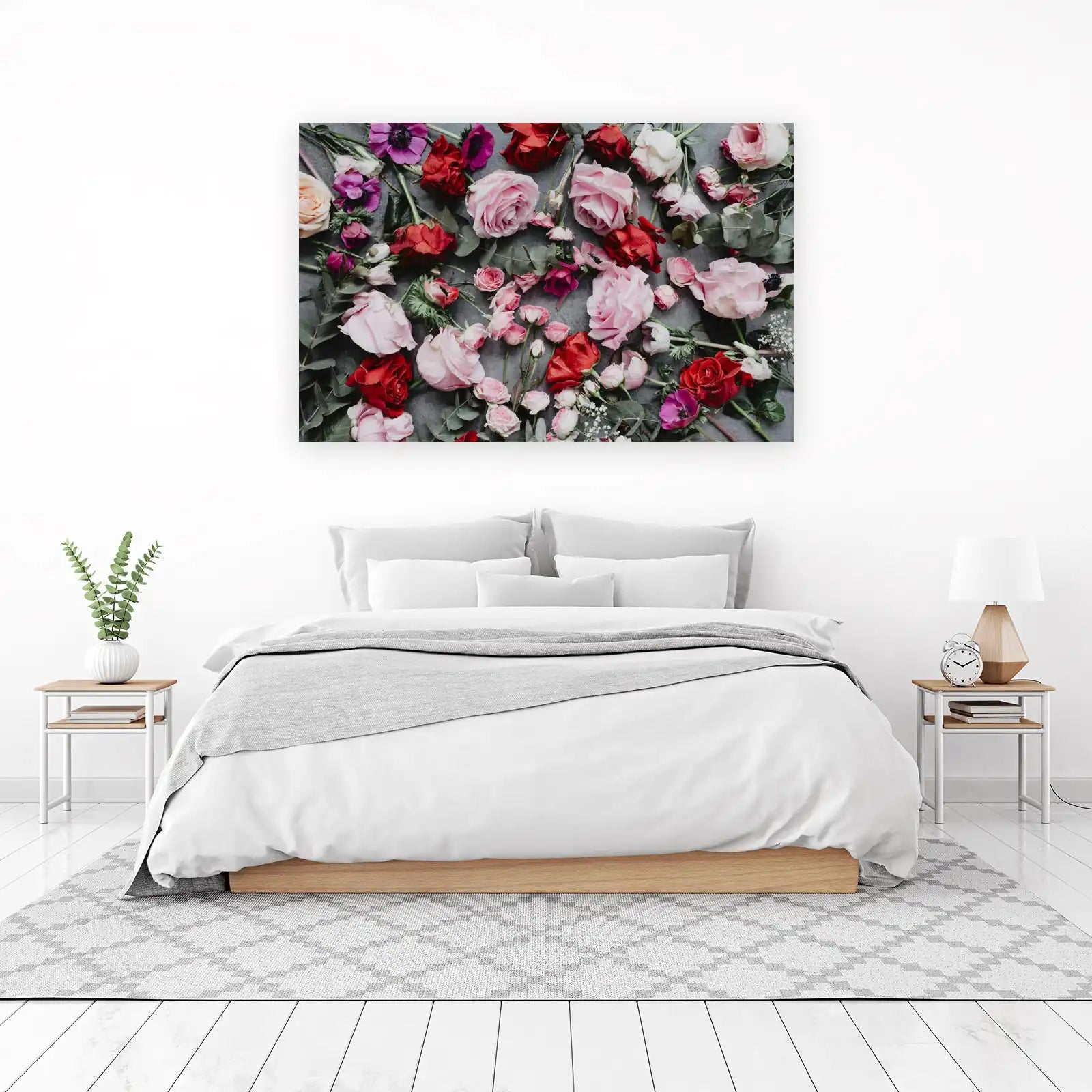 Romantic Rose & Anemone Floral Wall Art