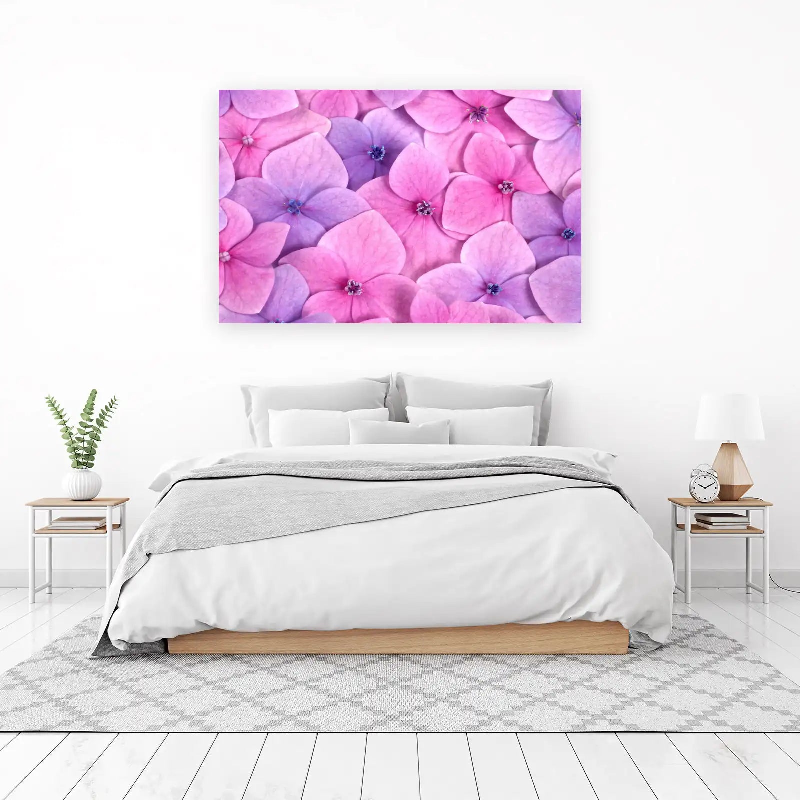 Pink & Purple Hydrangea Bloom Wall Art