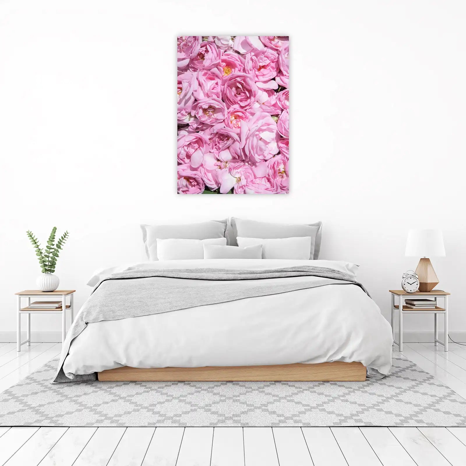Soft Pink Rose Blossom Petals Wall Art