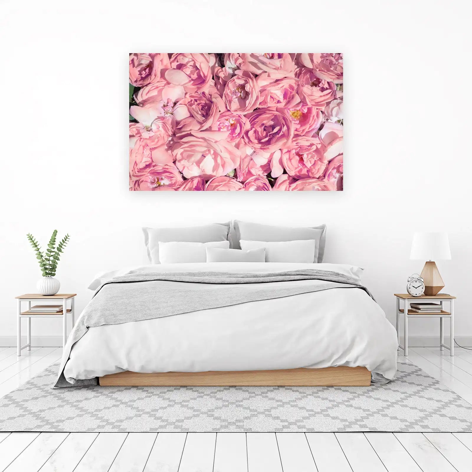 Blushing Pink Roses Dreamy Floral Wall Art