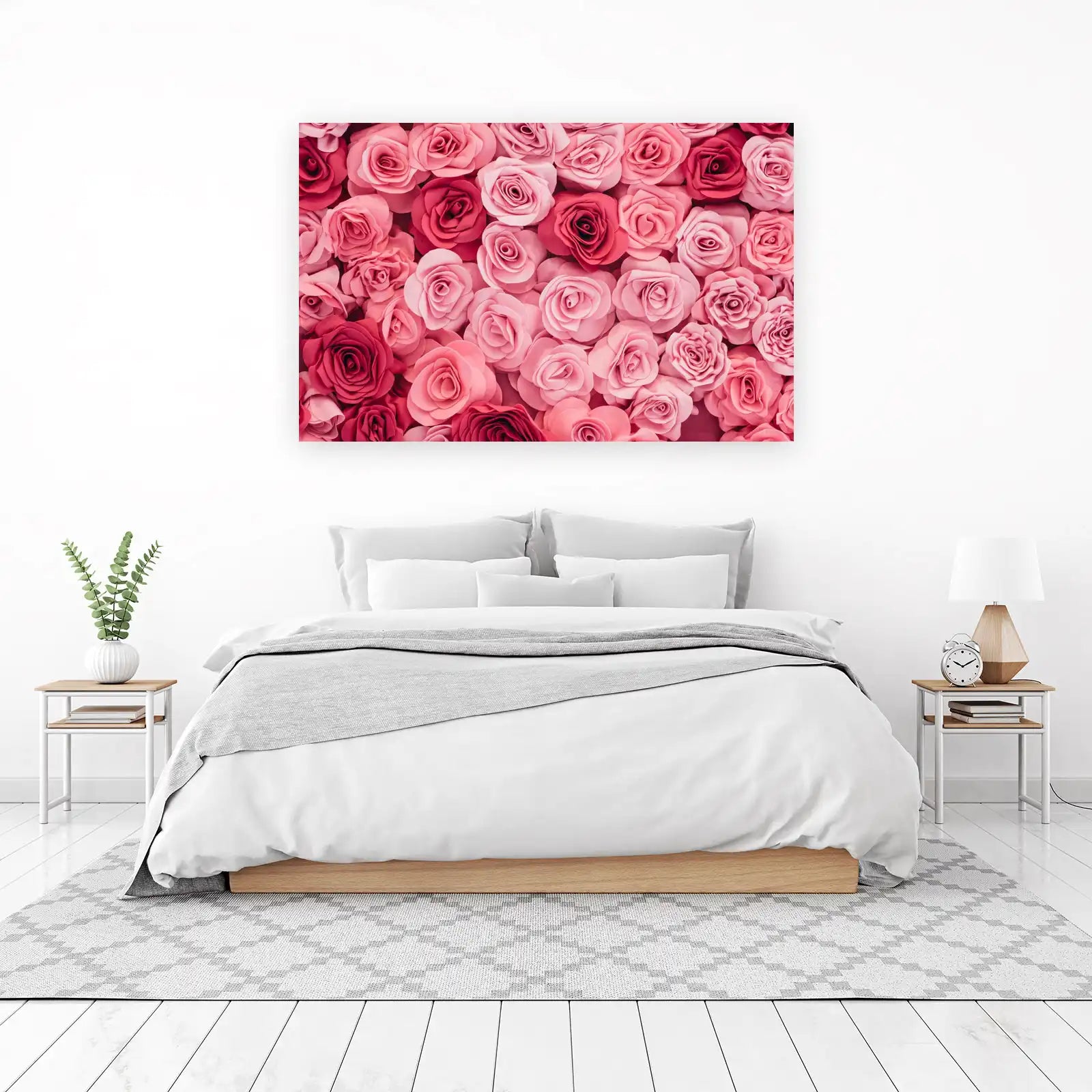 Romantic Pink Rose Floral Wall Art Wall Art