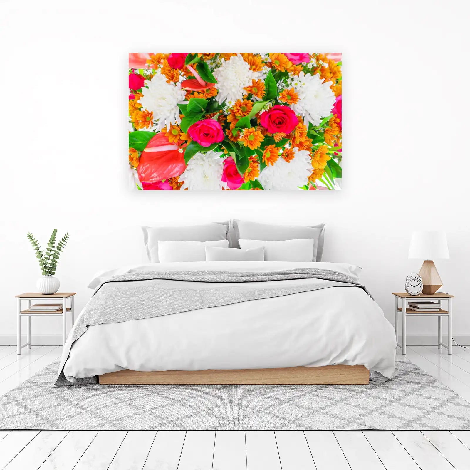 Vibrant Floral Burst Wall Art